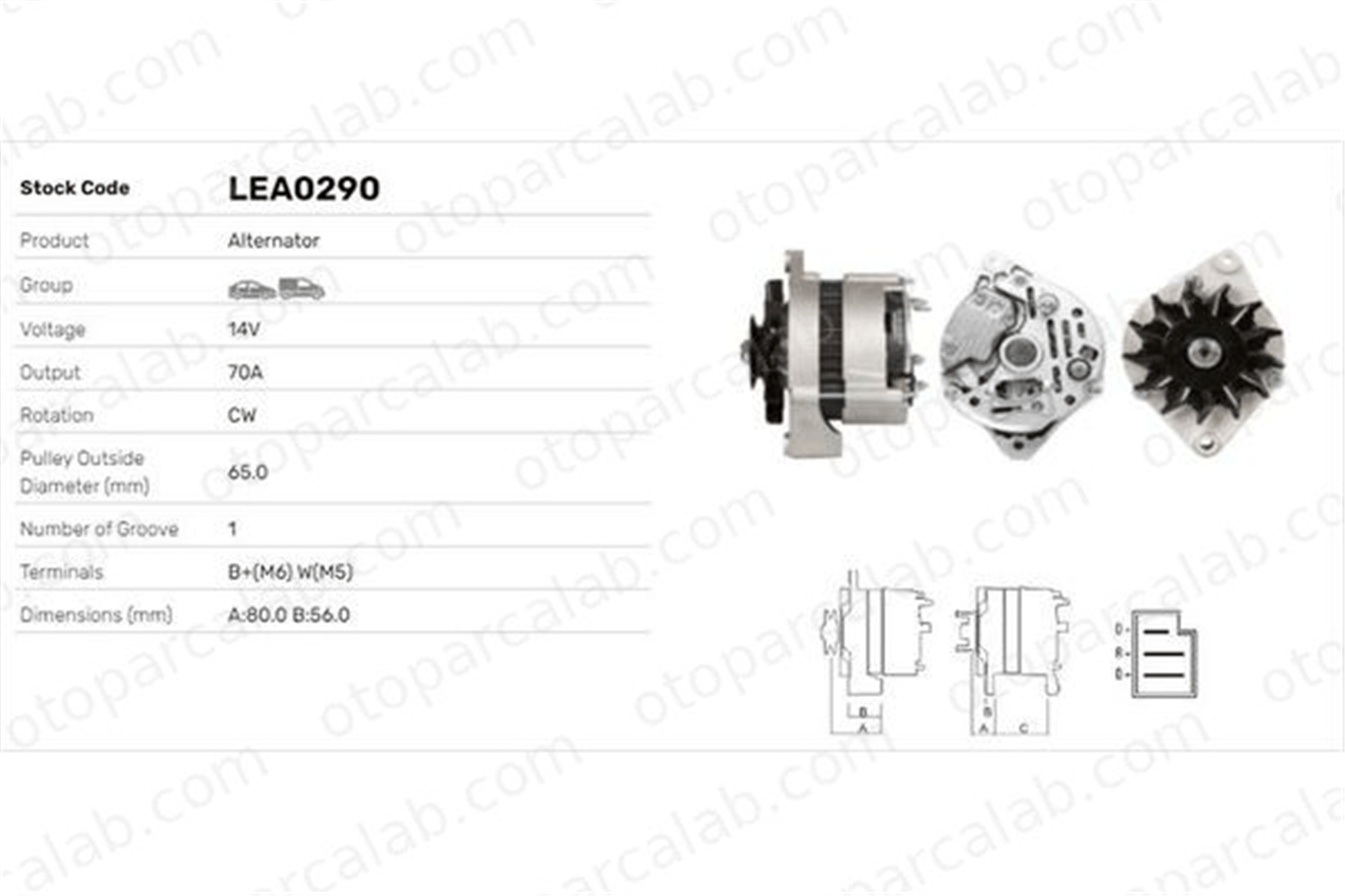 LUCAS ELEKTRIK LEA0290 Alternatör VW POLO Coupe POLO II LEA0290 120489425