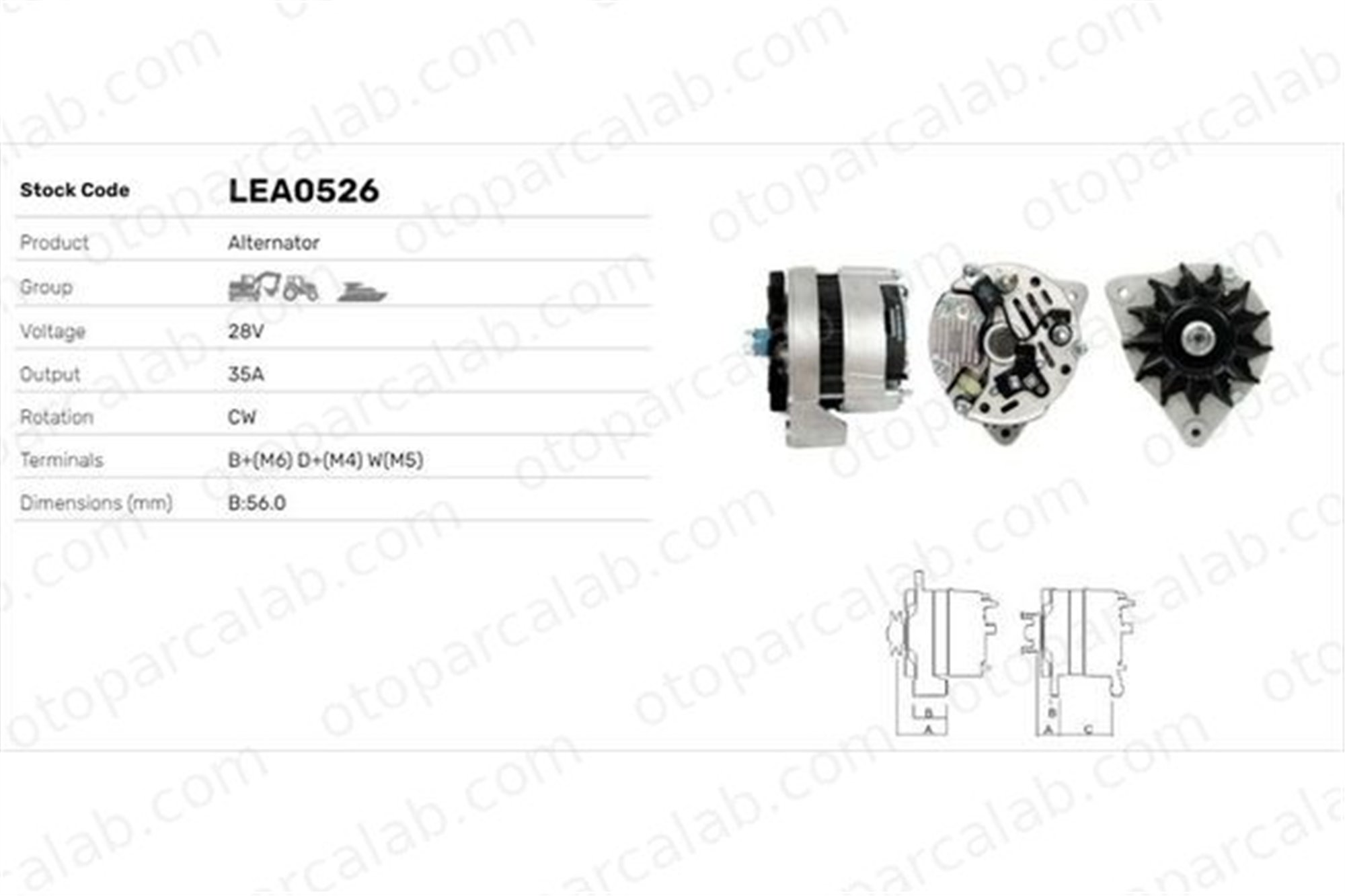 LUCAS ELEKTRIK LEA0526 Alternatör FORD CAPRI I ROVER 2000-3500 1179468 01179468