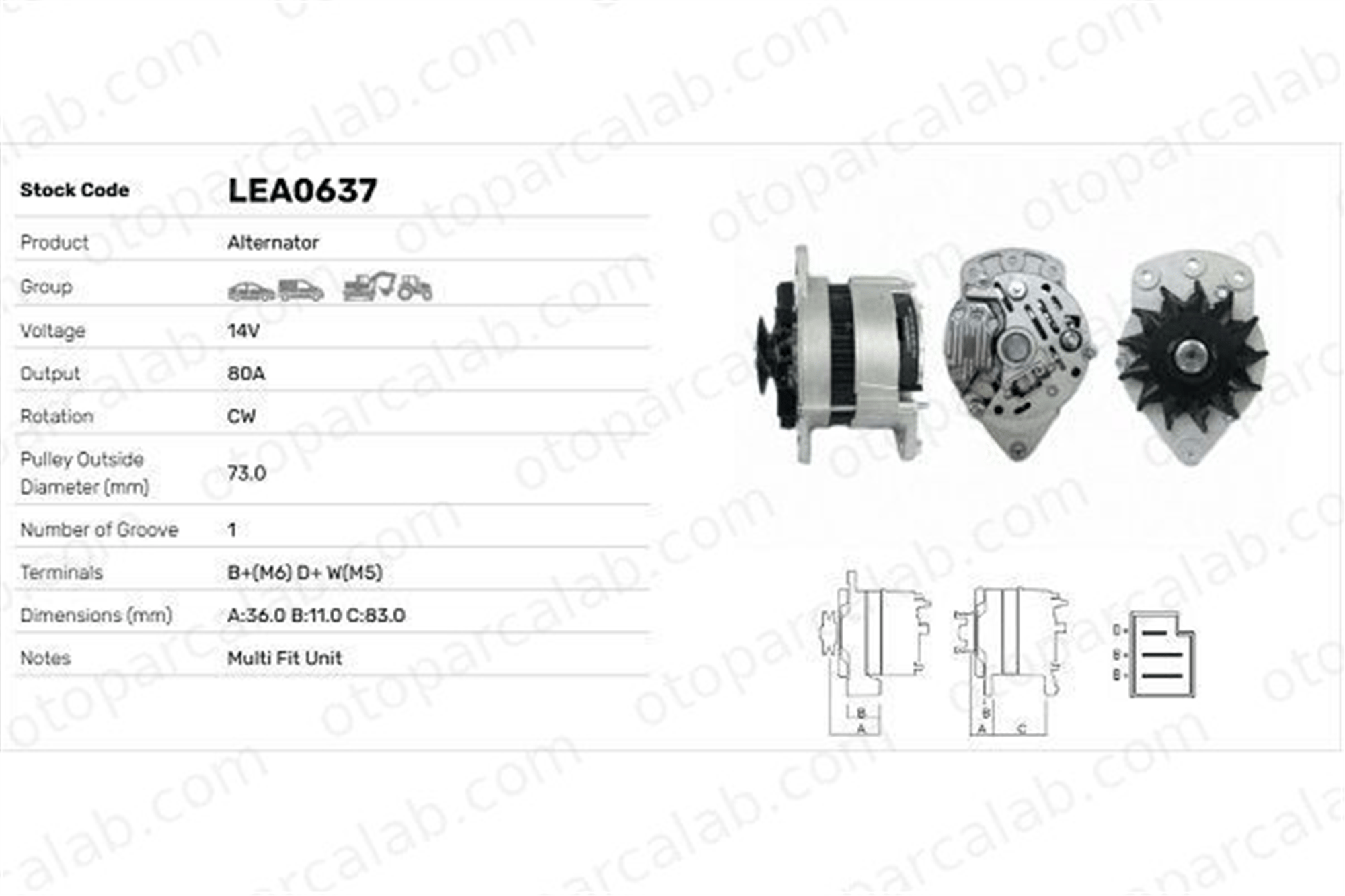 LUCAS ELEKTRIK LEA0637 Alternatör AUSTIN-HEALEY SPRITE MK.III Cabrio SPRITE MK.IV Cabrio LEA0637