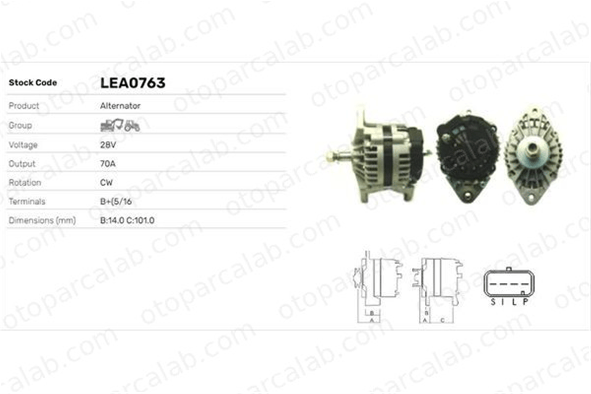 LUCAS ELEKTRIK LEA0763 Alternatör SCANIA R II P II 3972735 4936879
