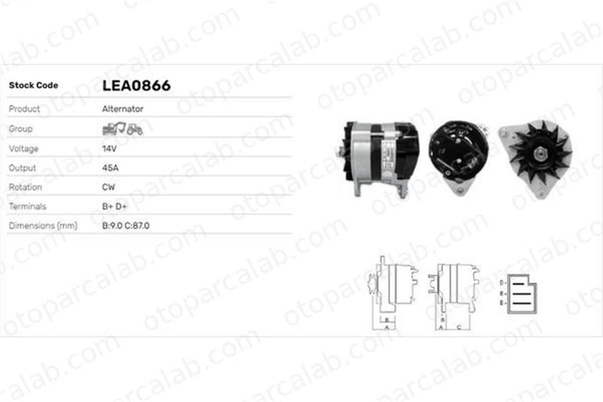 LUCAS ELEKTRIK LEA0866 Alternatör AUSTIN METRO I Fastback FORD ESCORT I 1504563 1537179