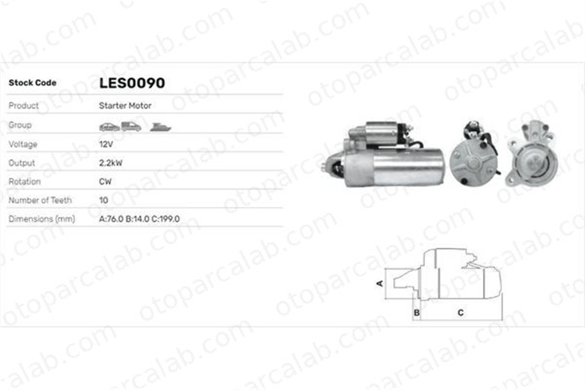 LUCAS ELEKTRIK LES0090 Marş Dinamosu FORD FOCUS I FOCUS I Kombi van 20030051 1008813