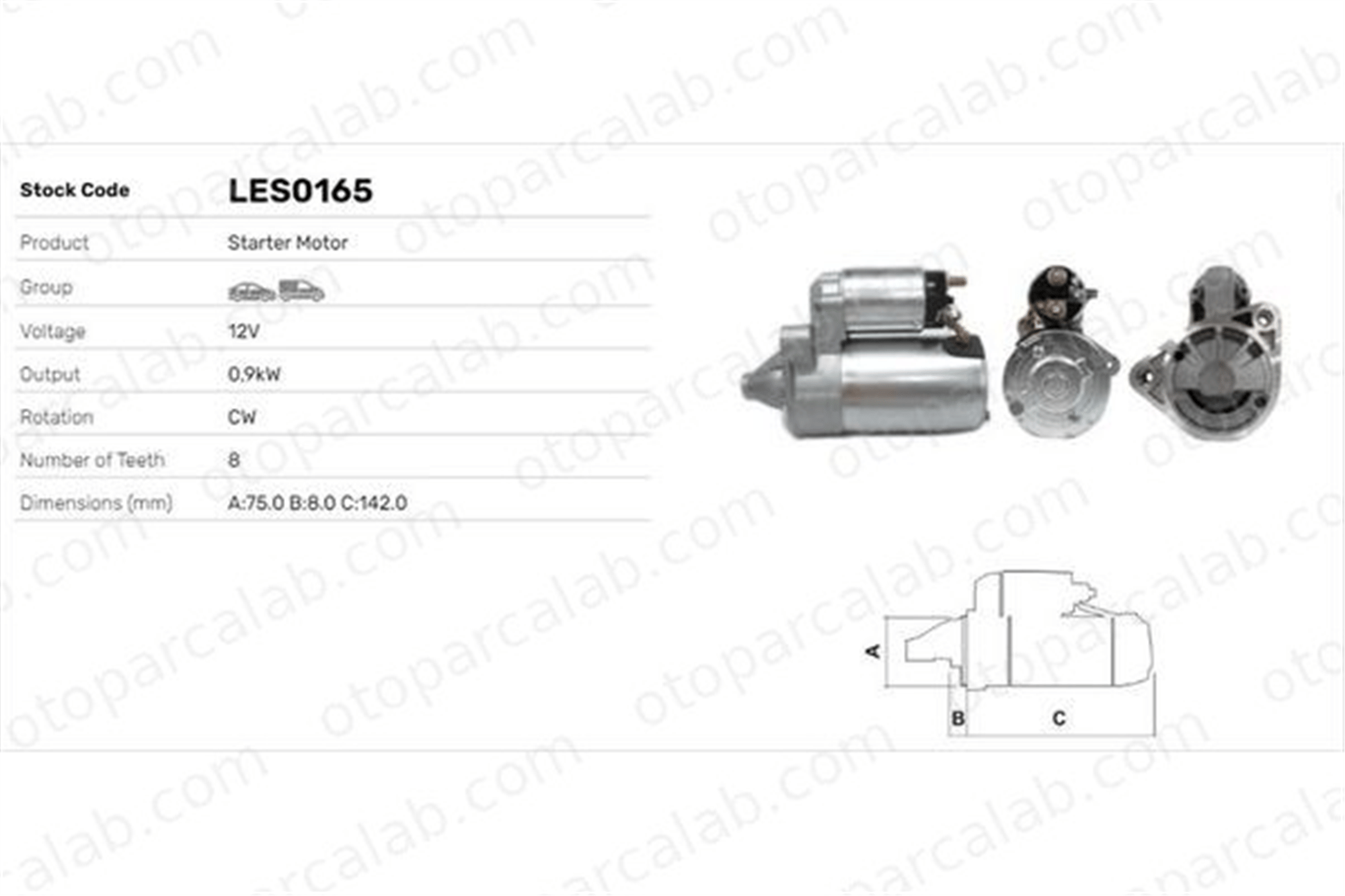 LUCAS ELEKTRIK LES0165 Marş Dinamosu CHEVROLET SPARK SUZUKI WAGON R+ Hatchback 96963482 96943428
