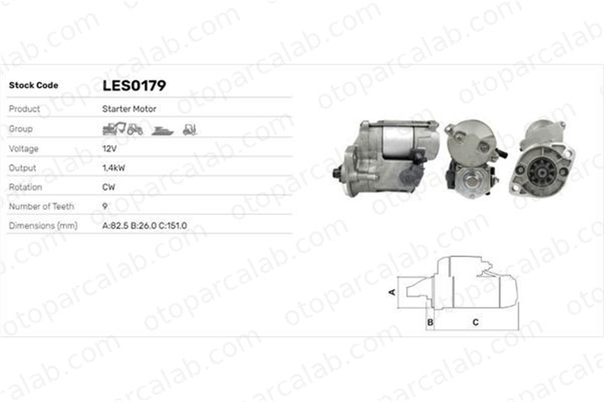 LUCAS ELEKTRIK LES0179 Marş Dinamosu ISUZU TROOPER II TROOPER III 60000540 6653920