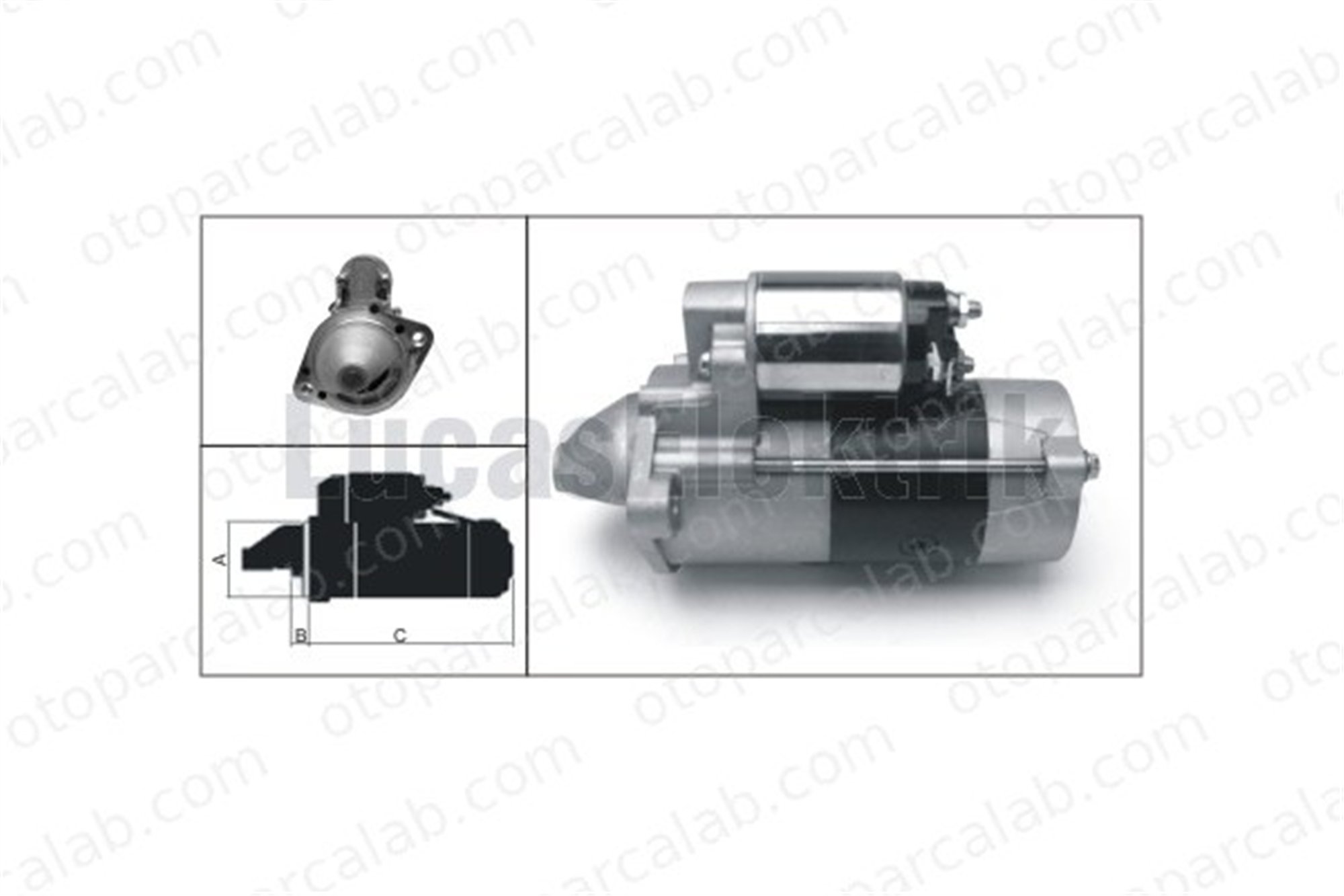 LUCAS ELEKTRIK LES0190 Marş Dinamosu MITSUBISHI L200 / TRITON L200 3610042200 3610042300