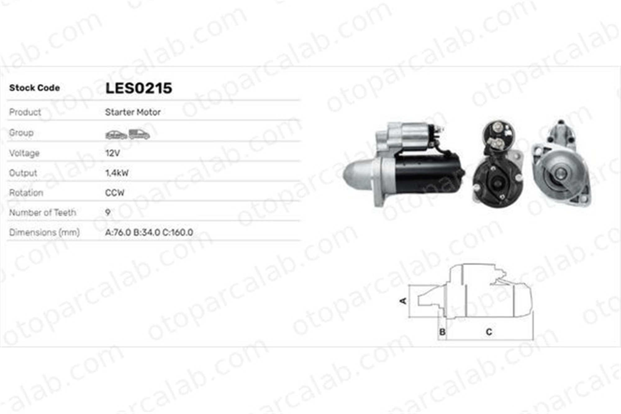 LUCAS ELEKTRIK LES0215 Marş Dinamosu LADA 110 111 211003708010 211003708010002