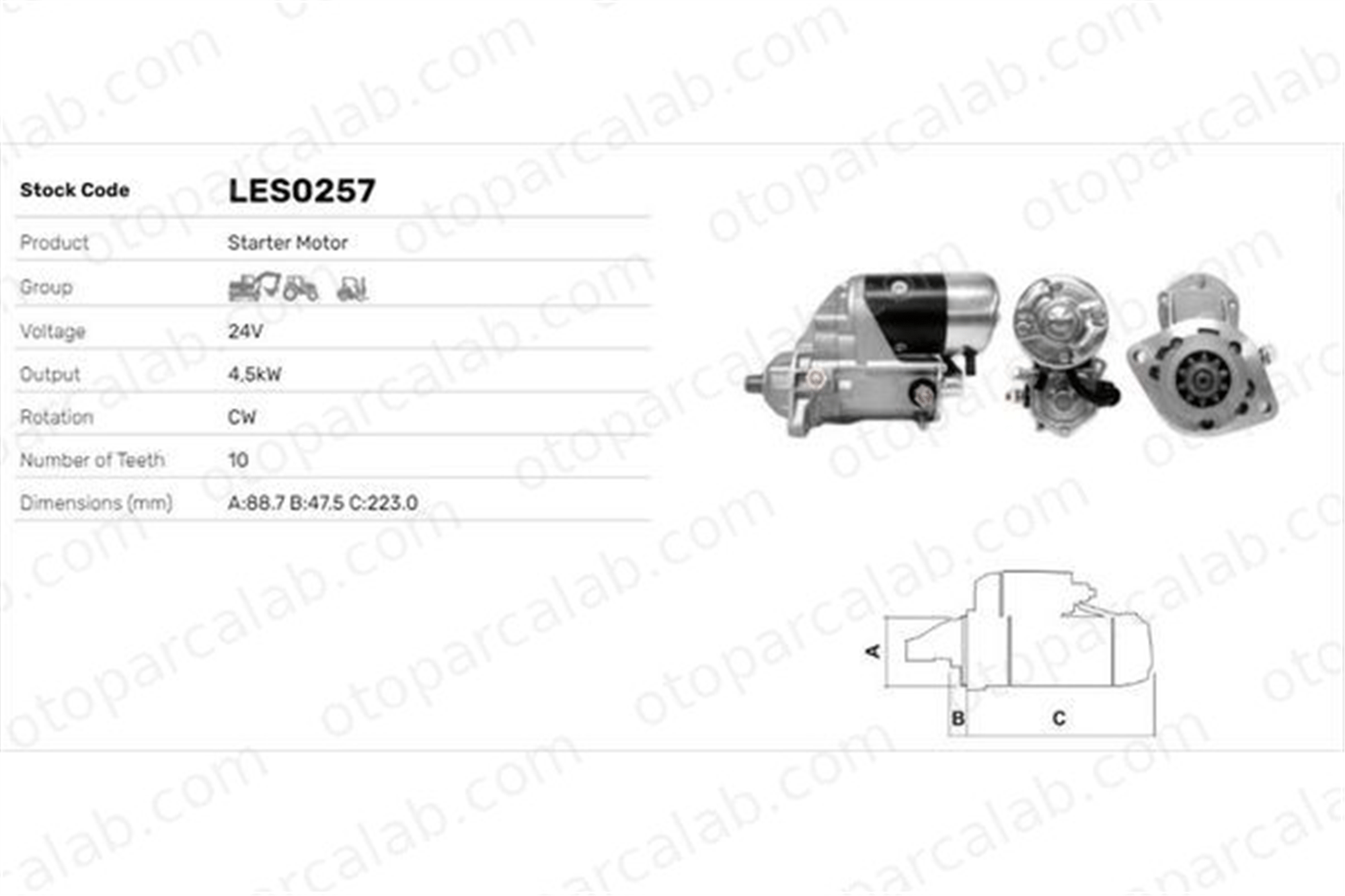 LUCAS ELEKTRIK LES0257 Marş Dinamosu FORD GRANADA Turnier GRANADA II 3863128 4280001830
