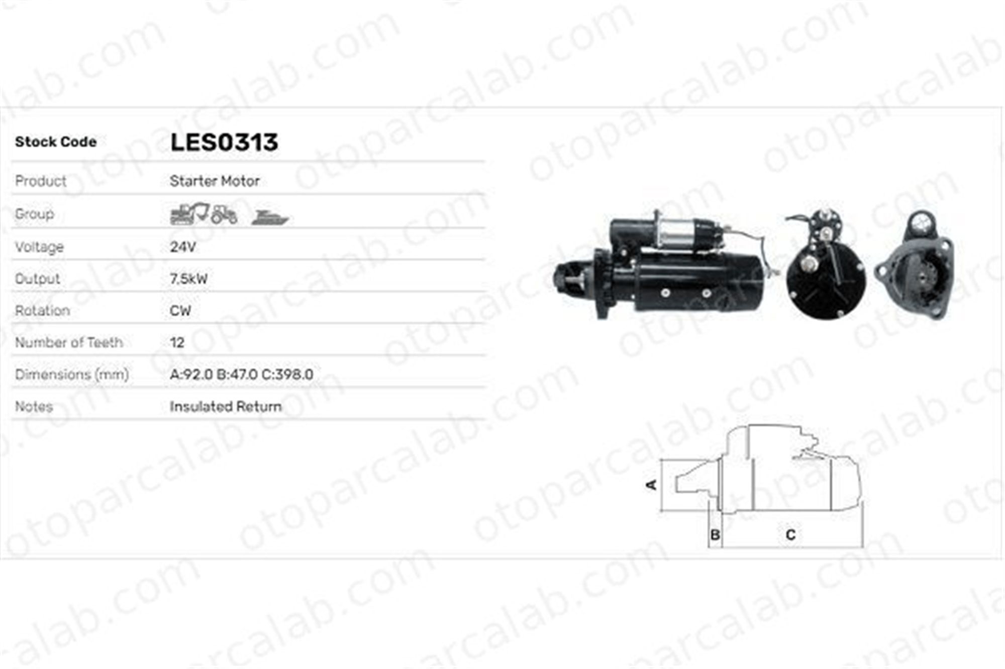 LUCAS ELEKTRIK LES0313 Marş Dinamosu FORD MONDEO V Hatchback MONDEO V Sedan R2186 0R2186