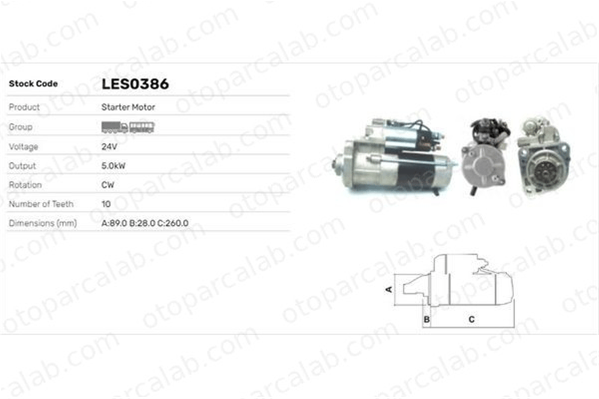 LUCAS ELEKTRIK LES0386 Marş Dinamosu MERCEDES-BENZ GLA-SERISI 1182195 0118 2195