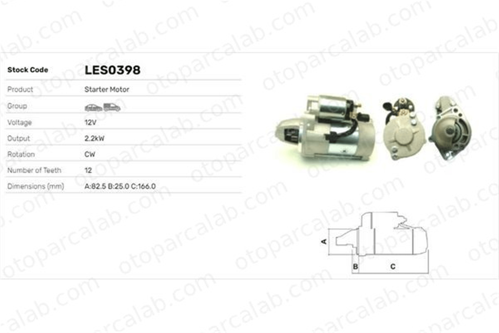 LUCAS ELEKTRIK LES0398 Marş Dinamosu CHRYSLER PT CRUISER JEEP GRAND CHEROKEE II 5033125AA 05033125AA