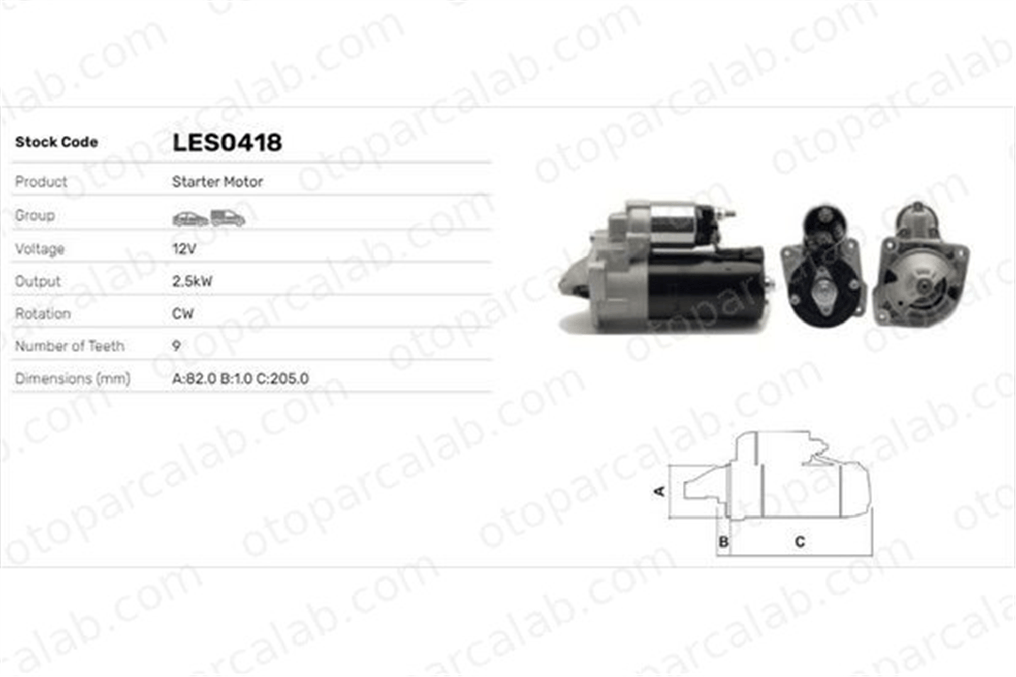LUCAS ELEKTRIK LES0418 Marş Dinamosu FIAT DUCATO Minibüs/Otobüs DUCATO Panelvan/Van 5802AQ 1524014R