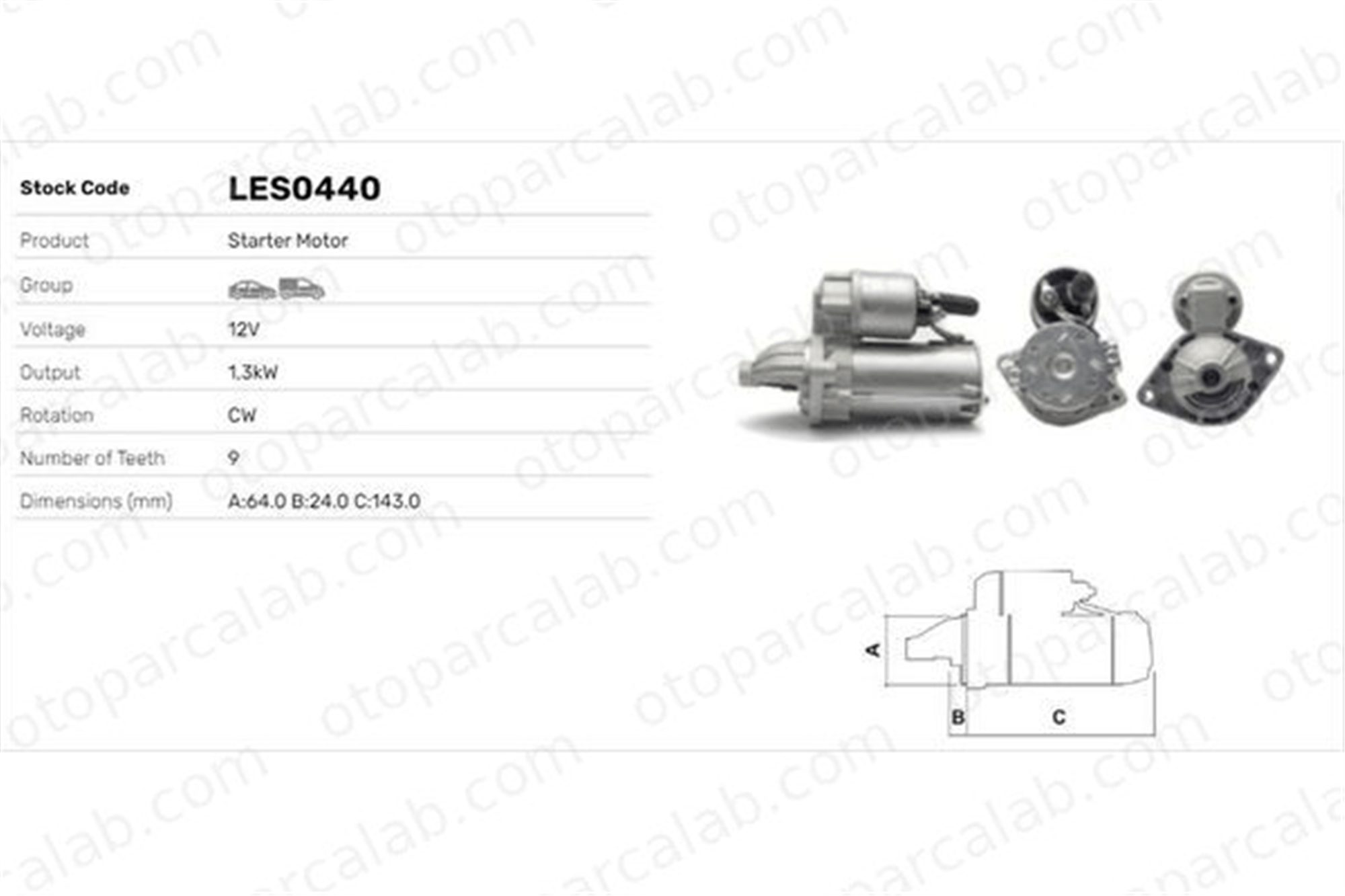LUCAS ELEKTRIK LES0440 Marş Dinamosu FIAT PUNTO PUNTO EVO 51880229 1612794380