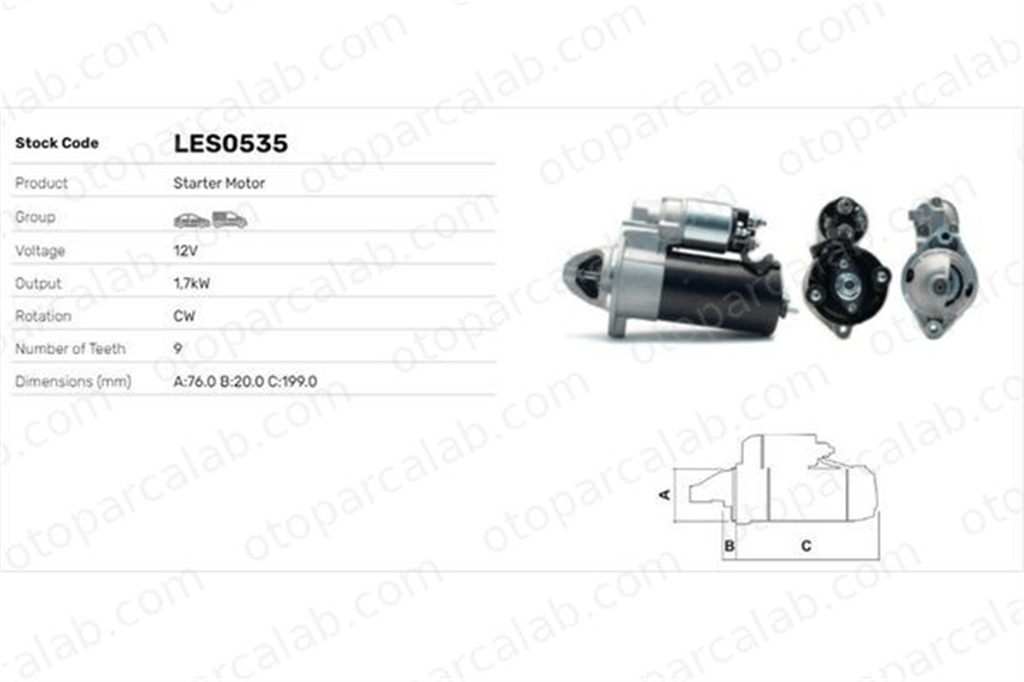 LUCAS ELEKTRIK LES0535 Marş Dinamosu BMW 7 5 12411736921 12411729981