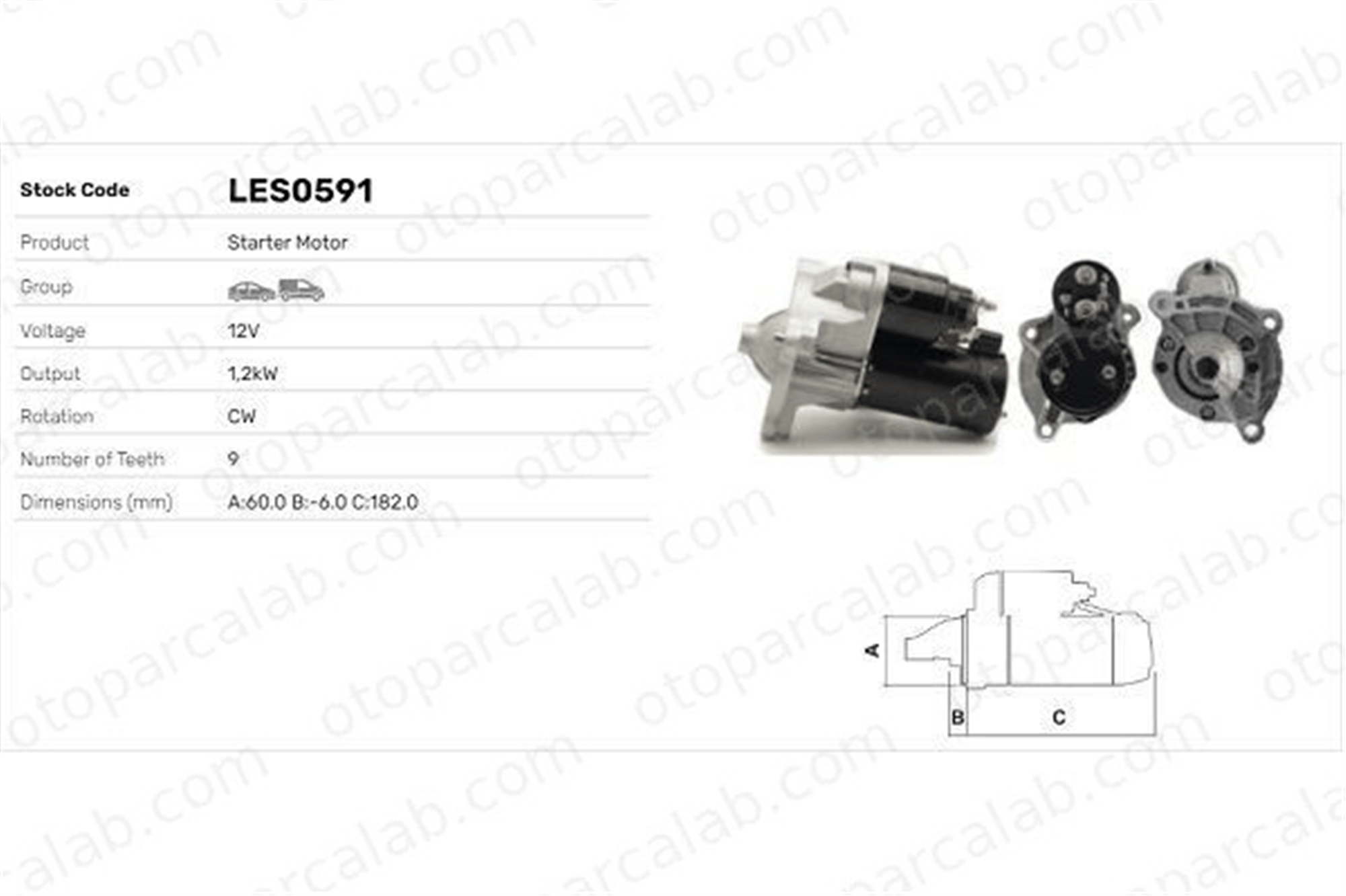 LUCAS ELEKTRIK LES0591 Marş Dinamosu SCANIA R II P II 9609313280 5802A1