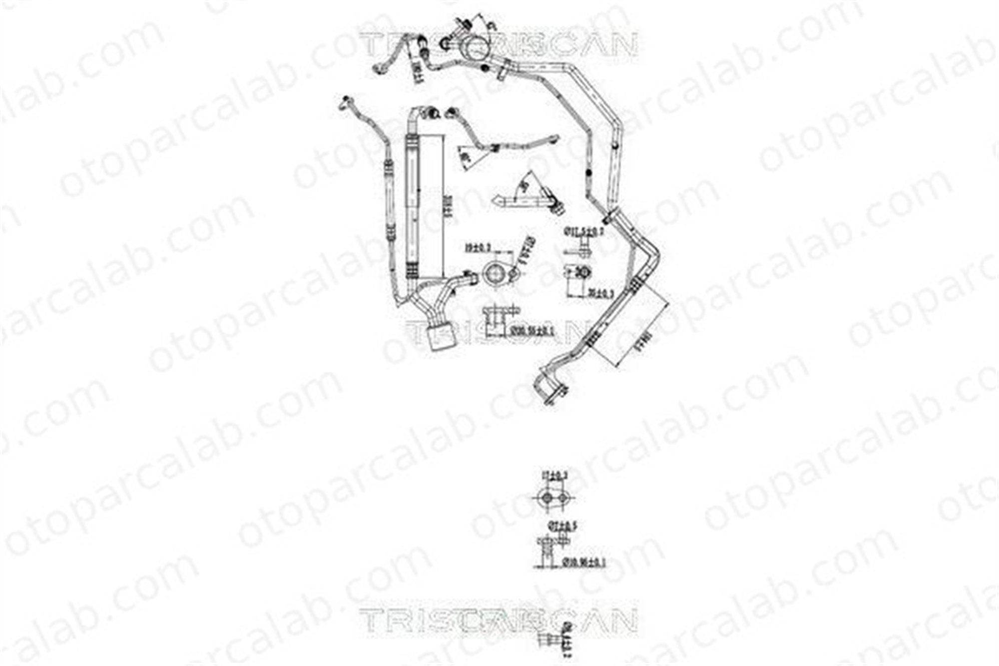 LUVI 0040.6460.QL Klima Hortumu PEUGEOT 307 307 Break 6460QL