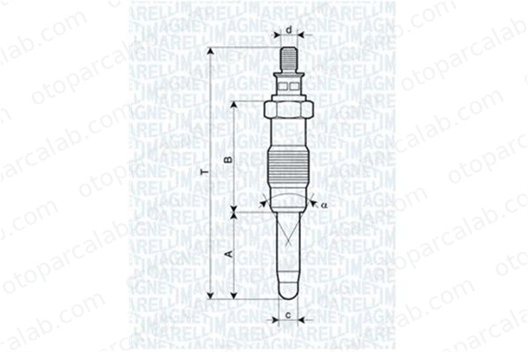 MAGNETI MARELLI 060900060606 Isıtma Bujisi TATA LOADBETA SEAT 132 596139 596140