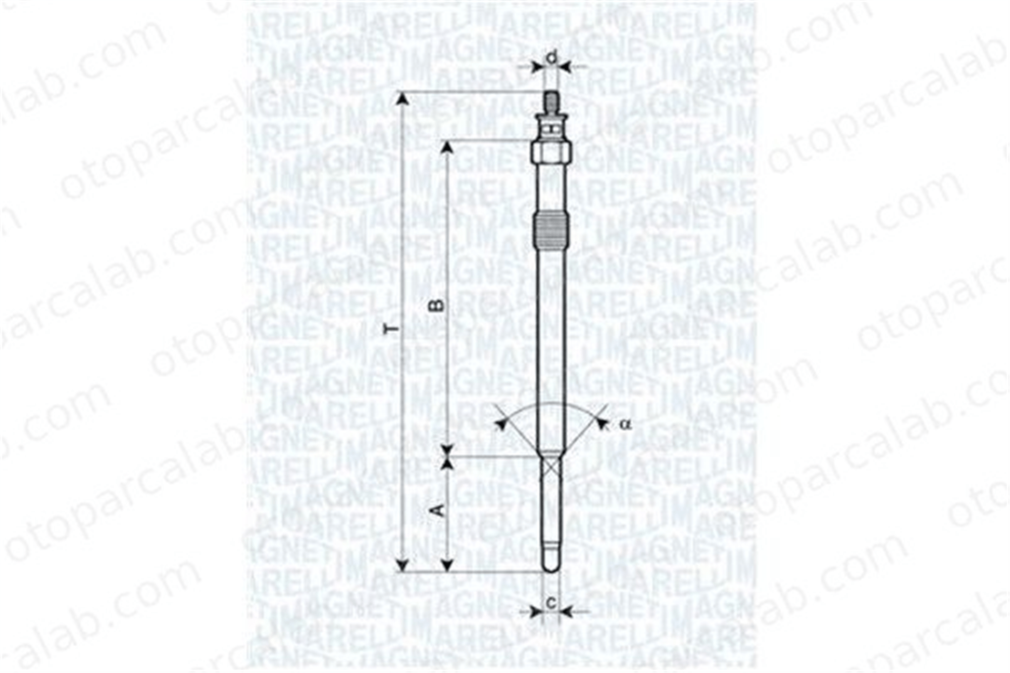 MAGNETI MARELLI 060900070606 Isıtma Bujisi FORD TRANSIT Panelvan/Van TRANSIT Minibüs/Otobüs 596088 596089