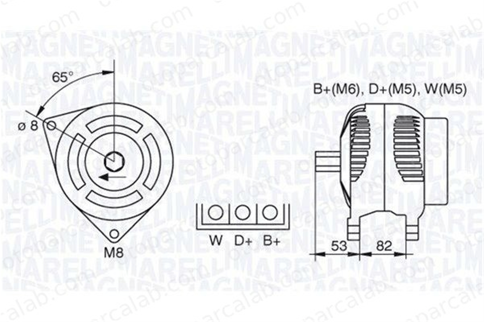 MAGNETI MARELLI 063377460010 Alternatör VALTRA T SERIES S SERIES 2871A301 2871A306