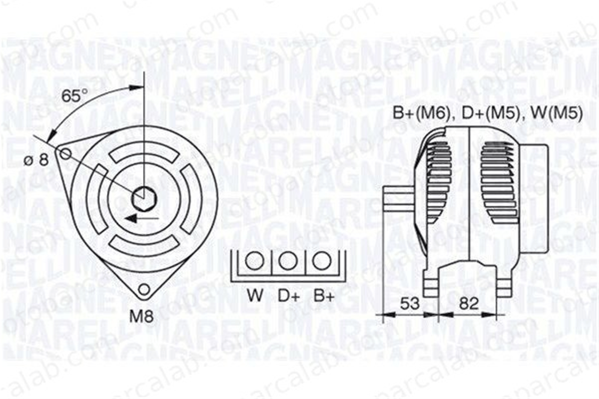 MAGNETI MARELLI 063377462010 Alternatör VALTRA T SERIES S SERIES 2253142 2253143