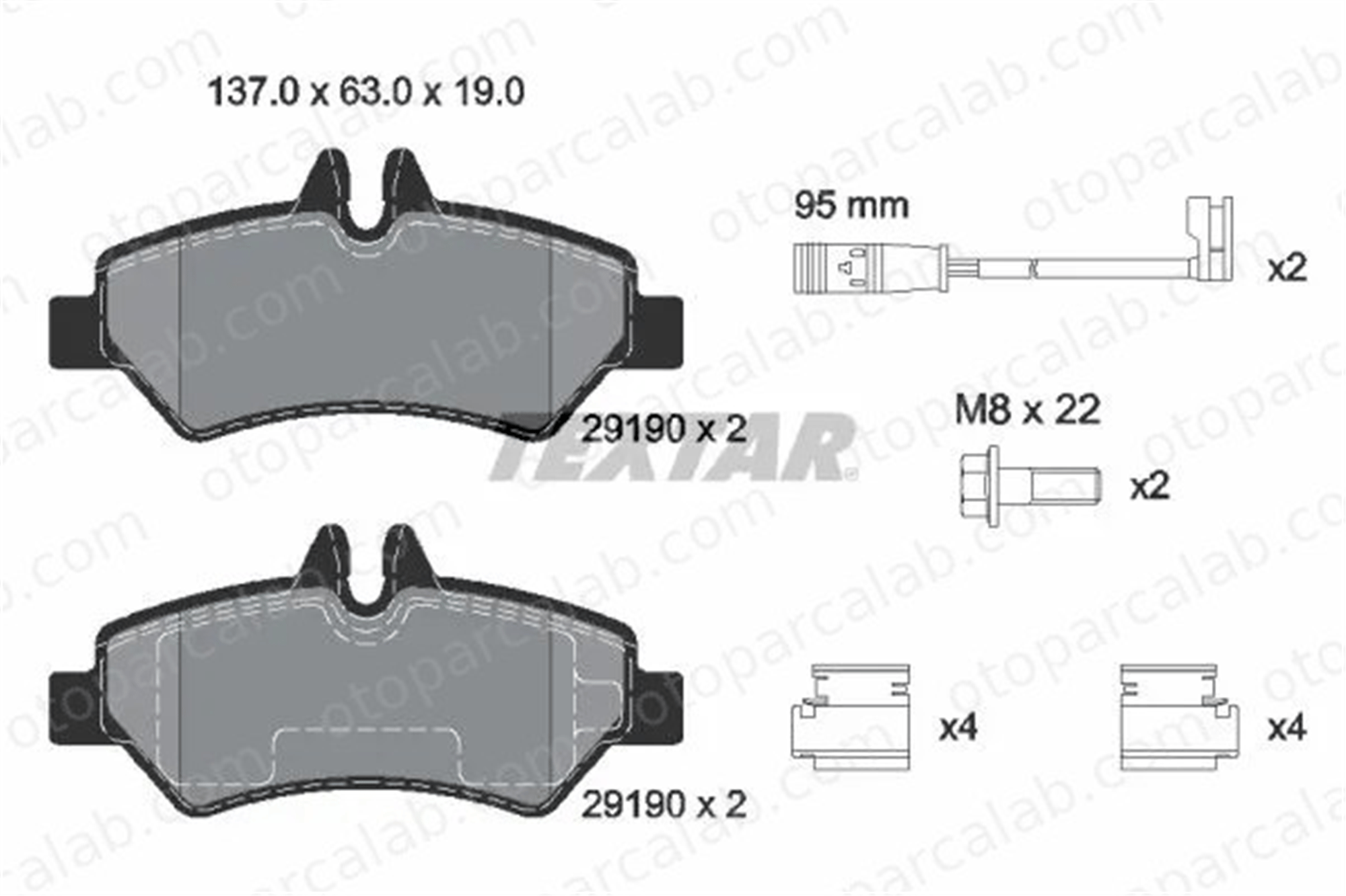 MAGNETI MARELLI 323700013100 Fren Disk Balata Ön MERCEDES-BENZ SPRINTER 3,5-t Panelvan/Van SPRINTER 3,5-t Platform şasi 323700013100 44206920