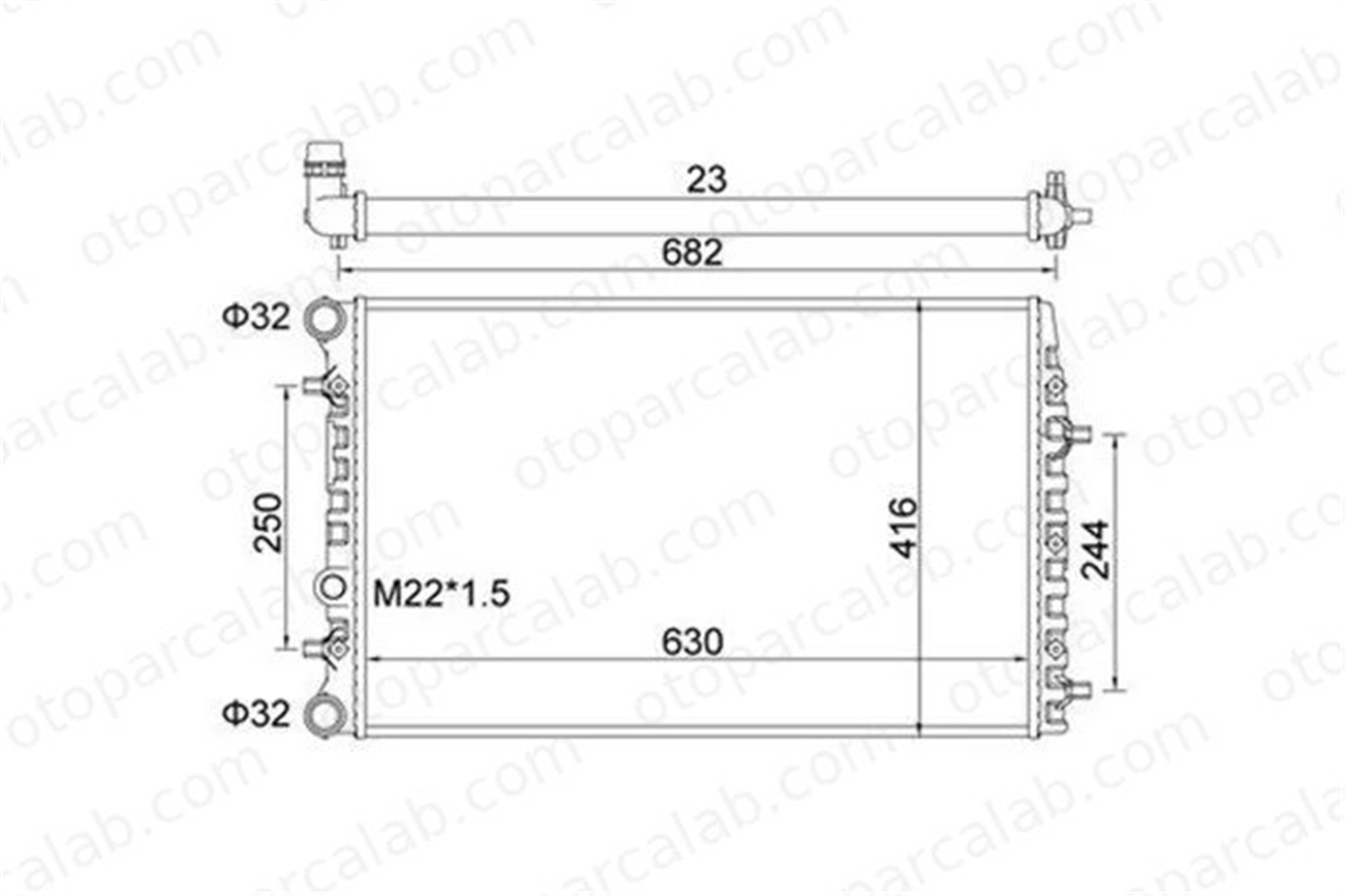 MAGNETI MARELLI 359000300850 Su Radyatörü VW POLO SEAT IBIZA III 46440541 6Q0121253Q