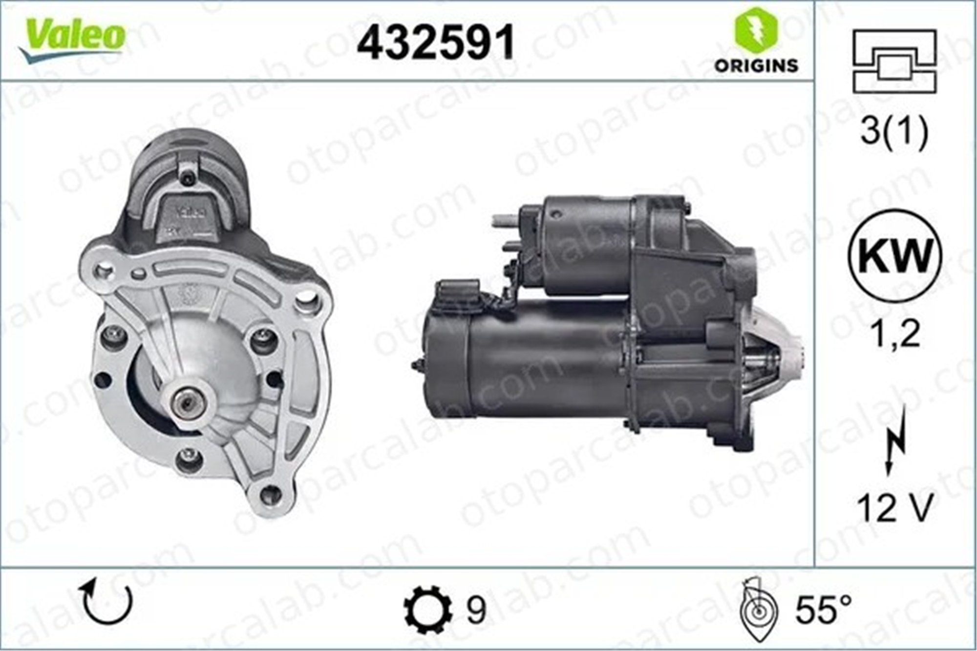 MAGNETI MARELLI 359001400200 Marş Dinamosu CITROËN AX SAXO 432591 558098