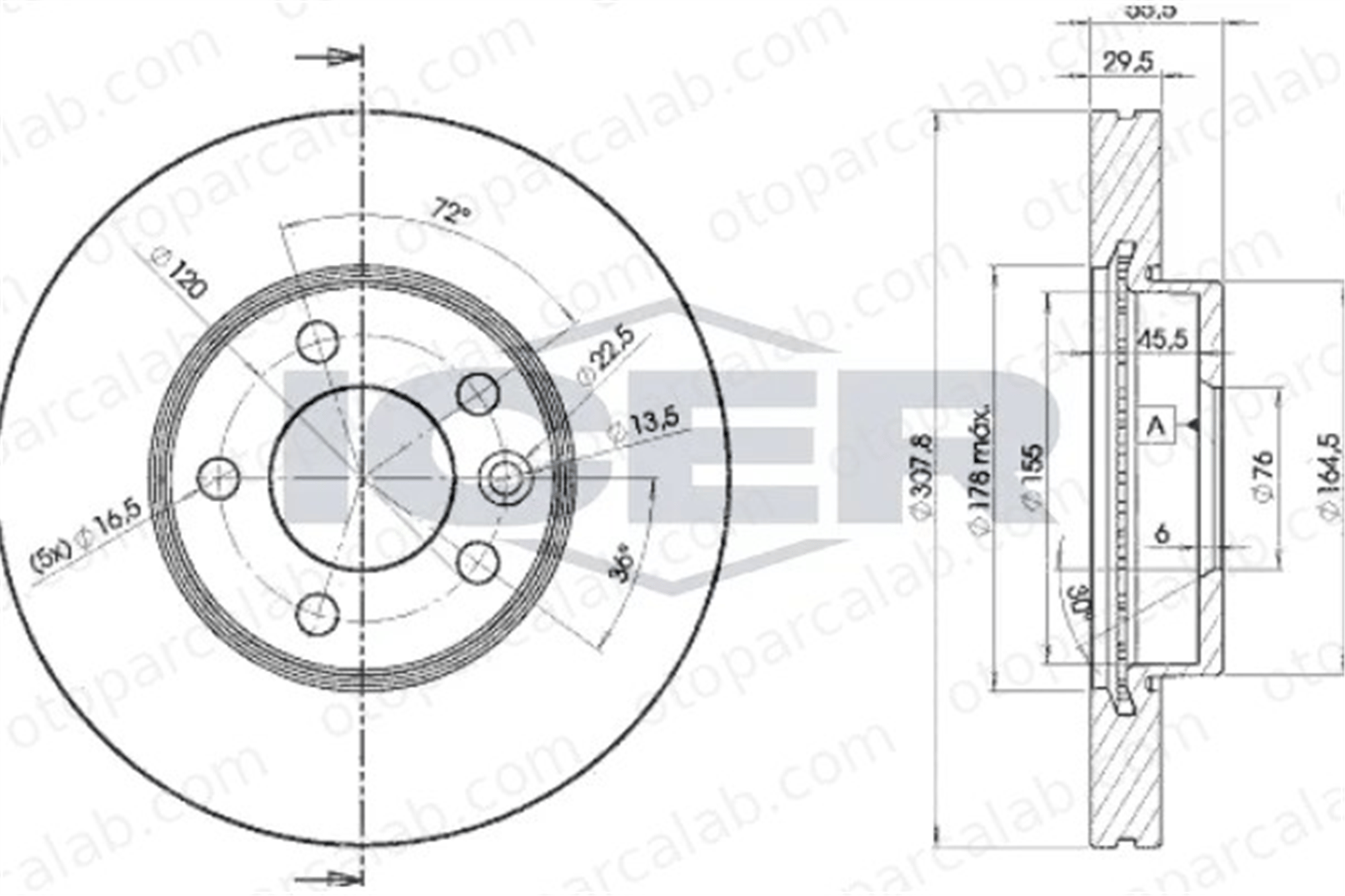 MAGNETI MARELLI 360704002600 Fren Disk Ayna Ön Sağ ve Sol VW TRANSPORTER T5 Minibüs/Otobüs TRANSPORTER T5 Panelvan/Van 7E0615301D 7H0615301D