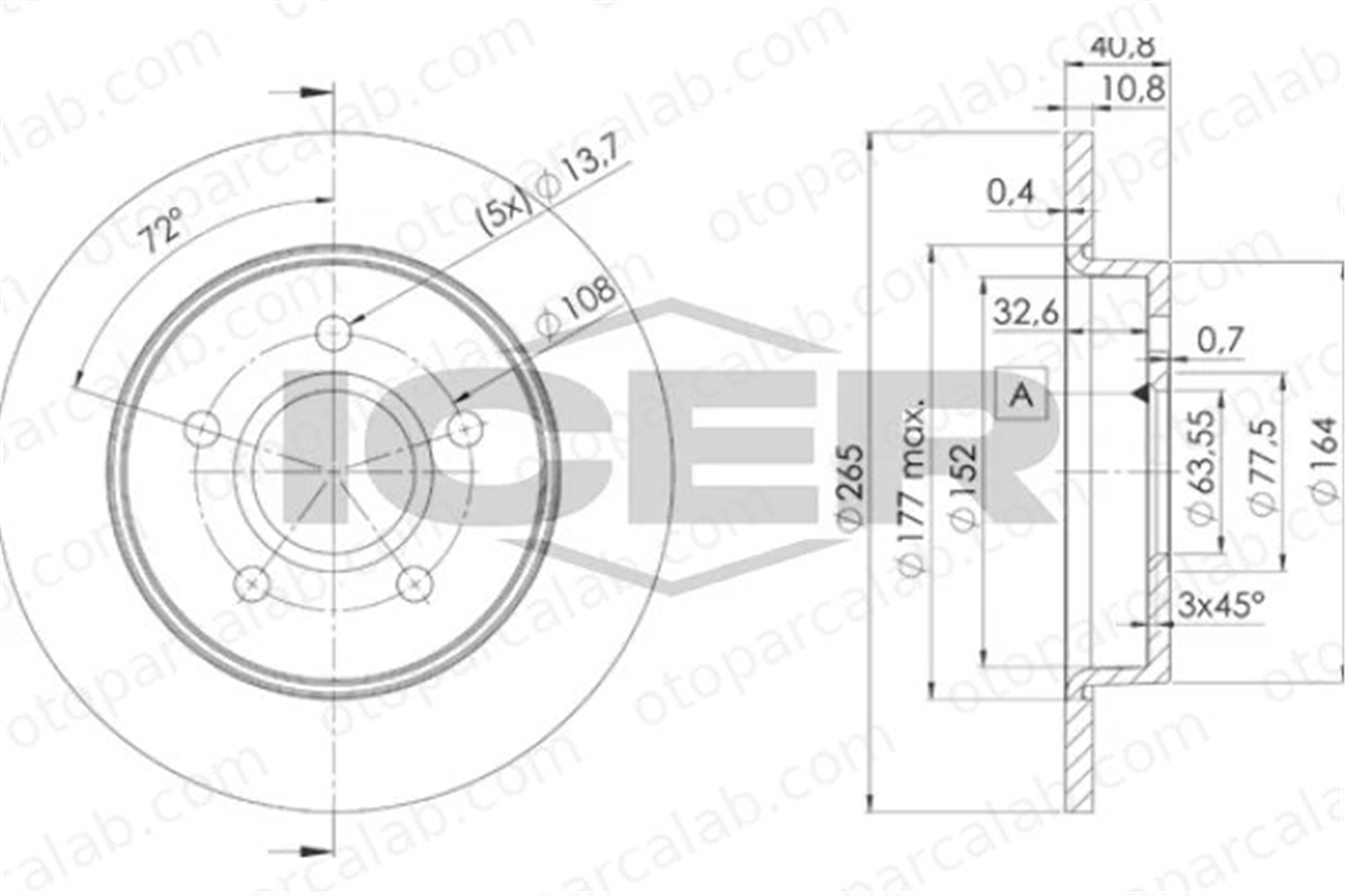MAGNETI MARELLI 360704003400 Fren Disk Ayna Arka Sağ ve Sol FORD FOCUS II FOCUS II Turnier 1223540 1223543