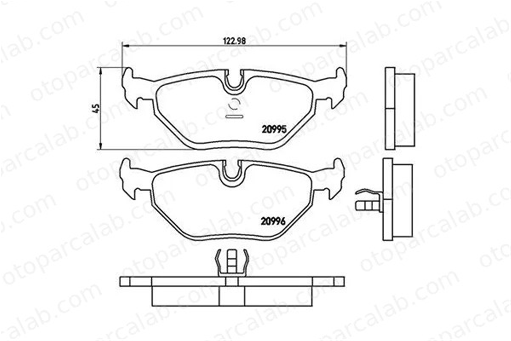 MAGNETI MARELLI 363700406011 Fren Disk Balata Arka BMW 5 5 Touring 363700406011 34211157044