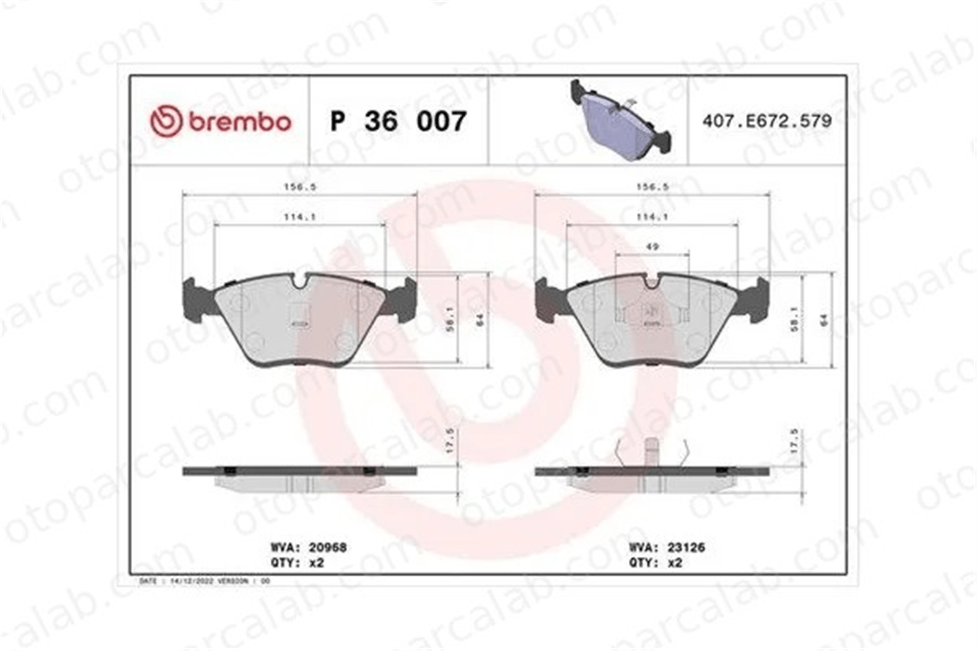 MAGNETI MARELLI 363700436007 Fren Disk Balata Ön JAGUAR XJ Coupe XJ 363700436007 JLM001829
