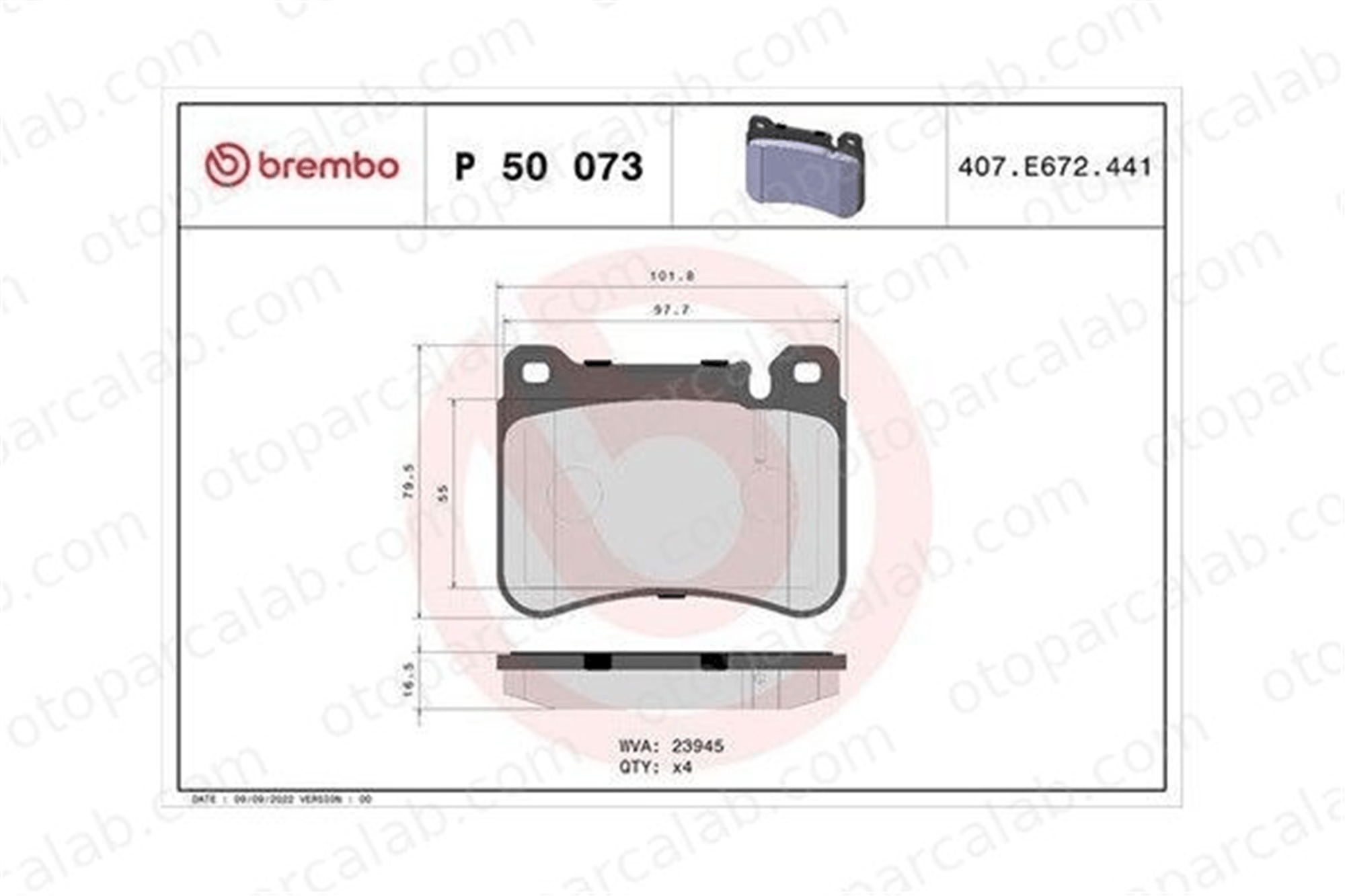 MAGNETI MARELLI 363700450073 Fren Disk Balata Ön MERCEDES-BENZ C-SERISI C-SERISI T-Model 363700450073 44205120