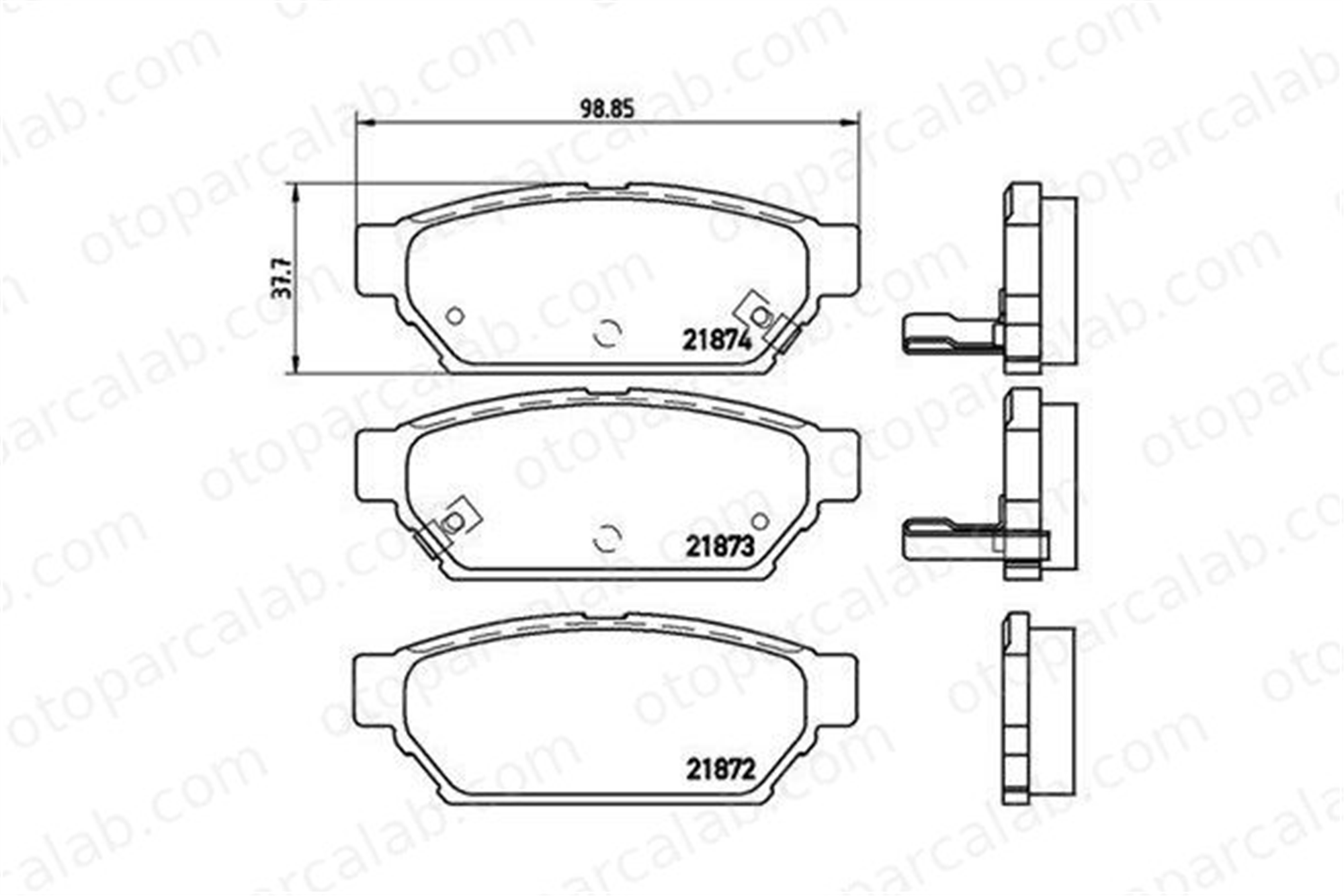 MAGNETI MARELLI 363700454016 Fren Disk Balata Arka MITSUBISHI CARISMA Sedan CARISMA 363700454016 MB928314