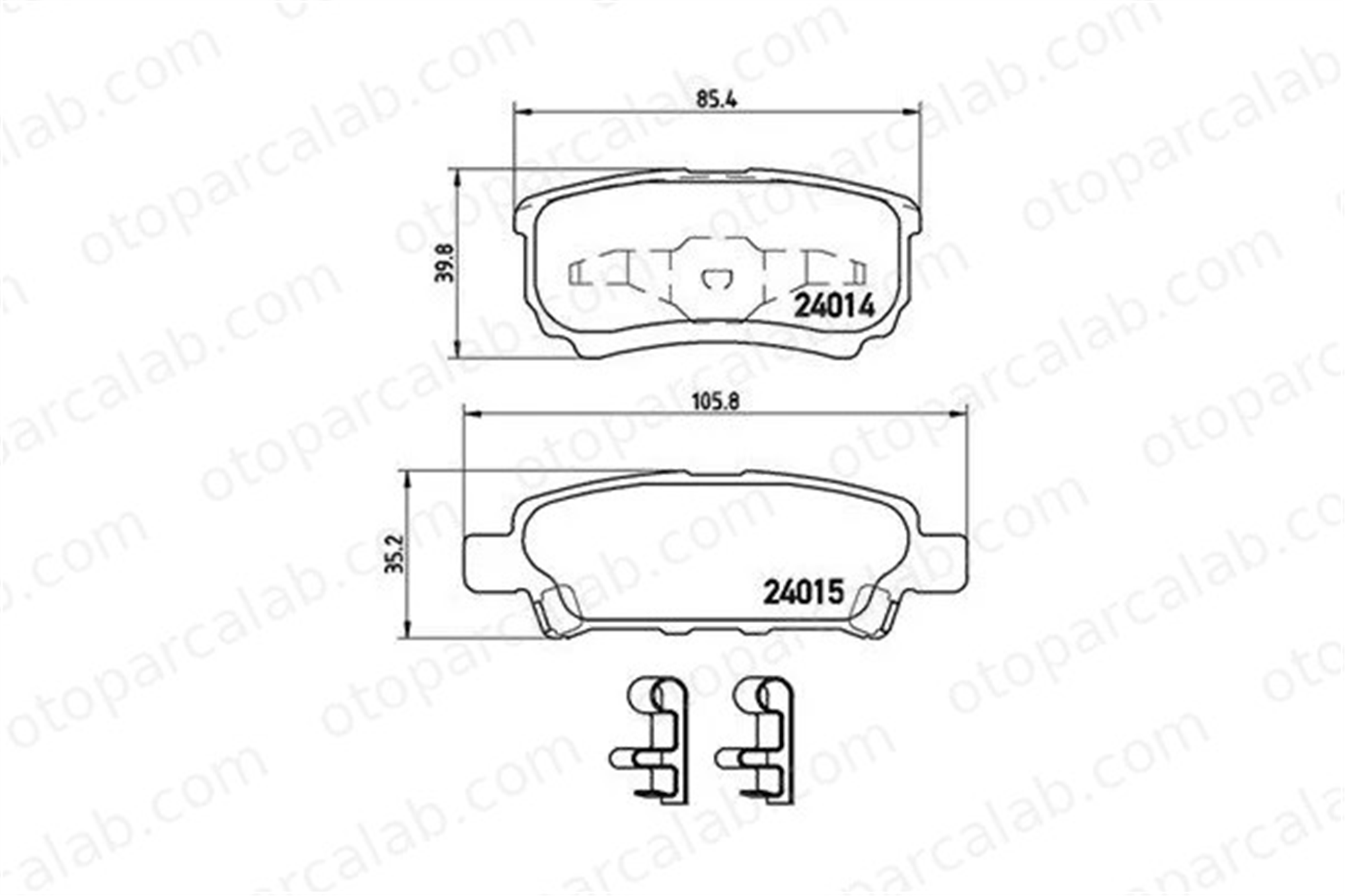MAGNETI MARELLI 363700454034 Fren Disk Balata Arka MITSUBISHI LANCER VIII LANCER VIII Sportback 363700454034 K05191271AD