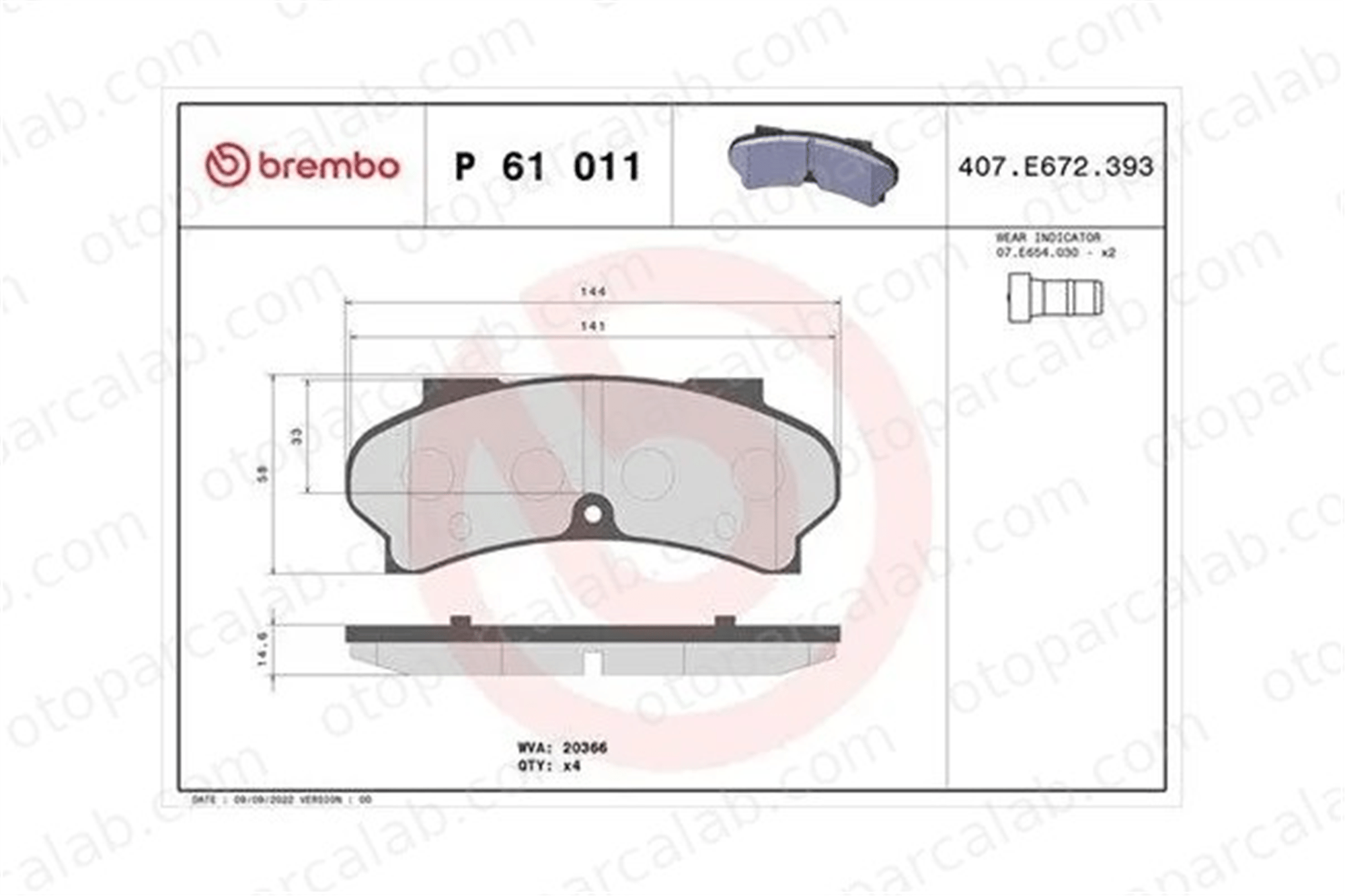 MAGNETI MARELLI 363700461011 Fren Disk Balata Ön PEUGEOT J9 Panelvan/Van J9 Minibüs/Otobüs 363700461011 425012