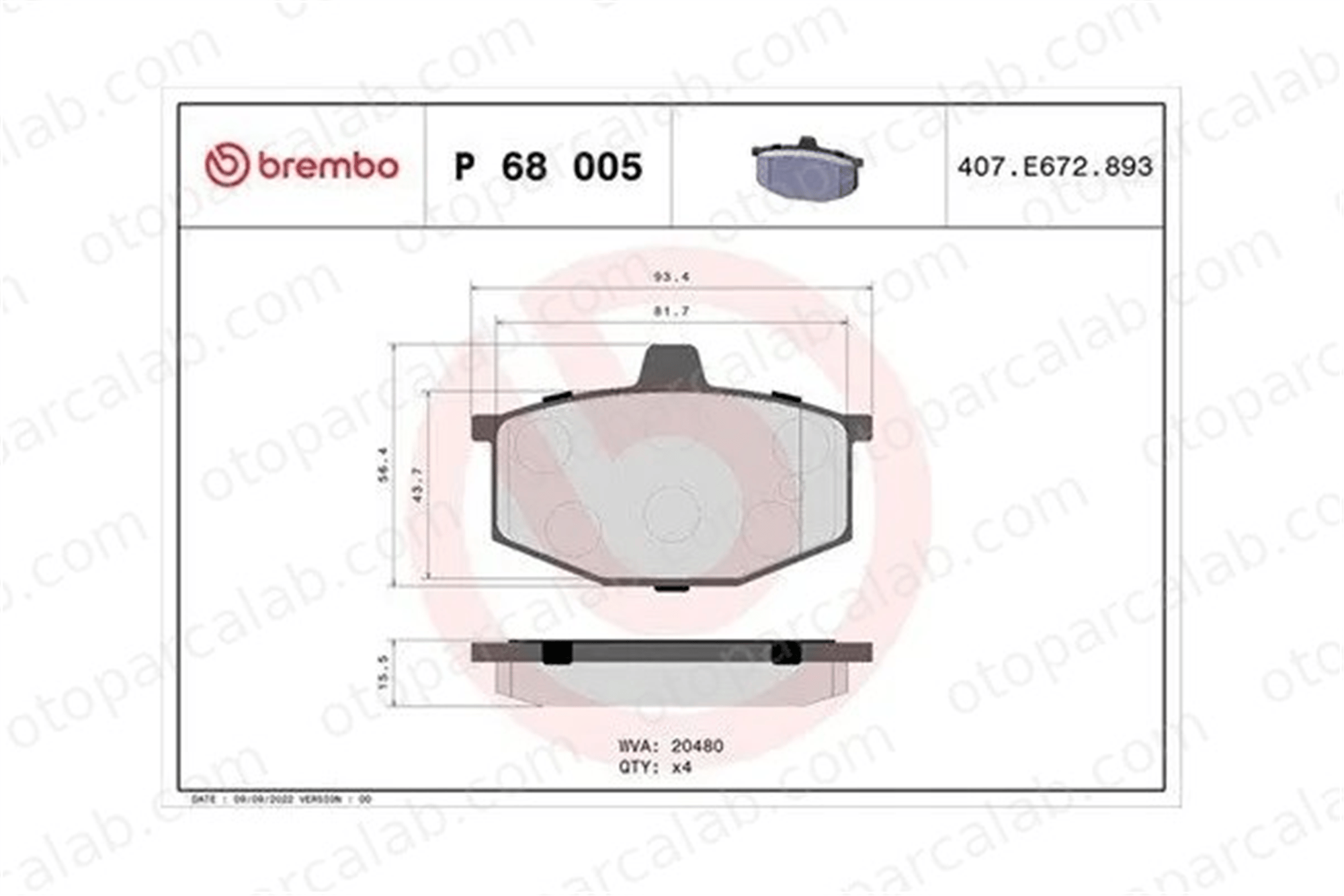 MAGNETI MARELLI 363700468005 Fren Disk Balata Ön RENAULT 5 4 363700468005 7701200734