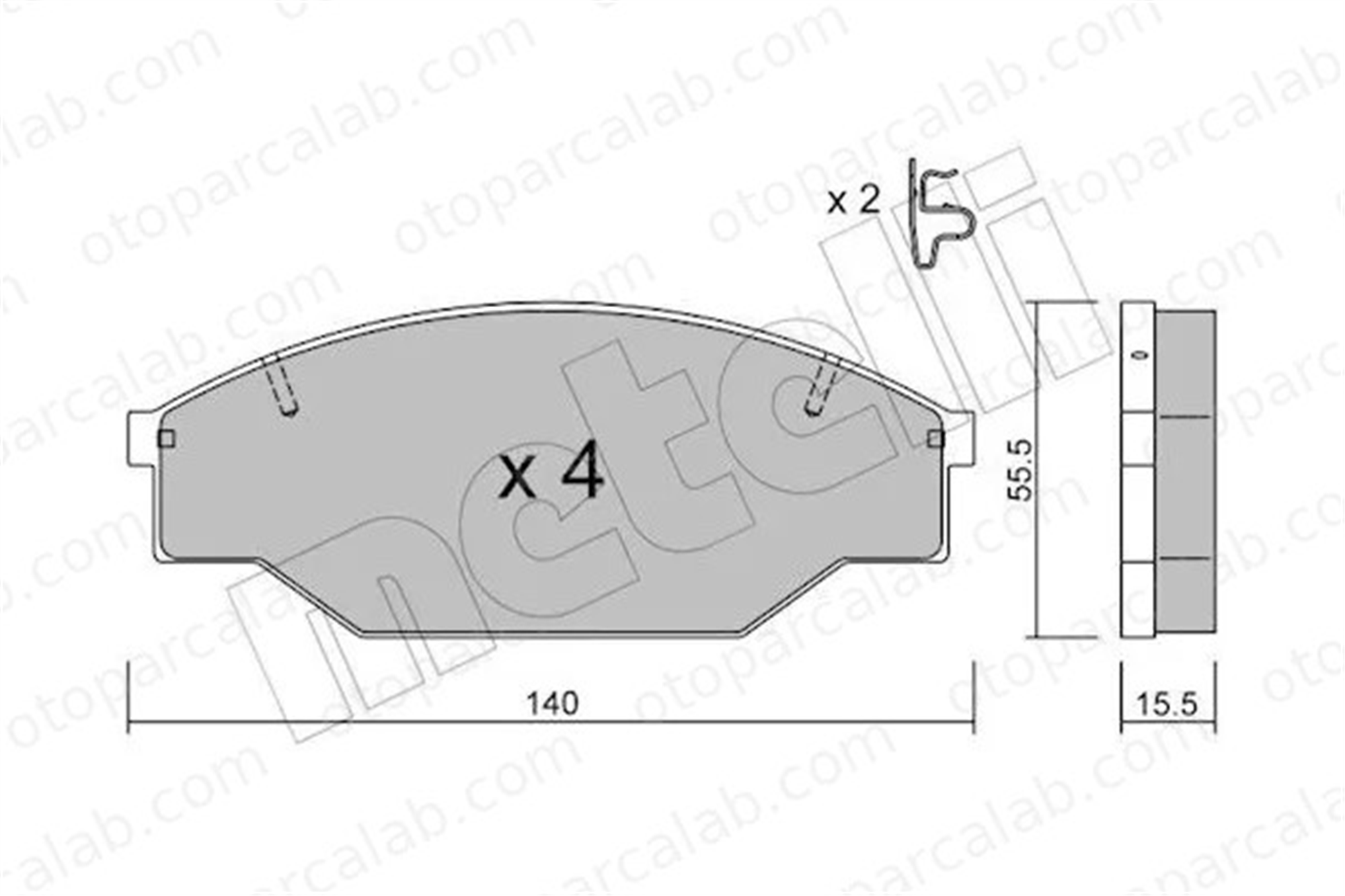 MAHER 00201 Fren Disk Balata Ön VW TARO TOYOTA HIACE III Minibüs/Otobüs 446526060 446520150