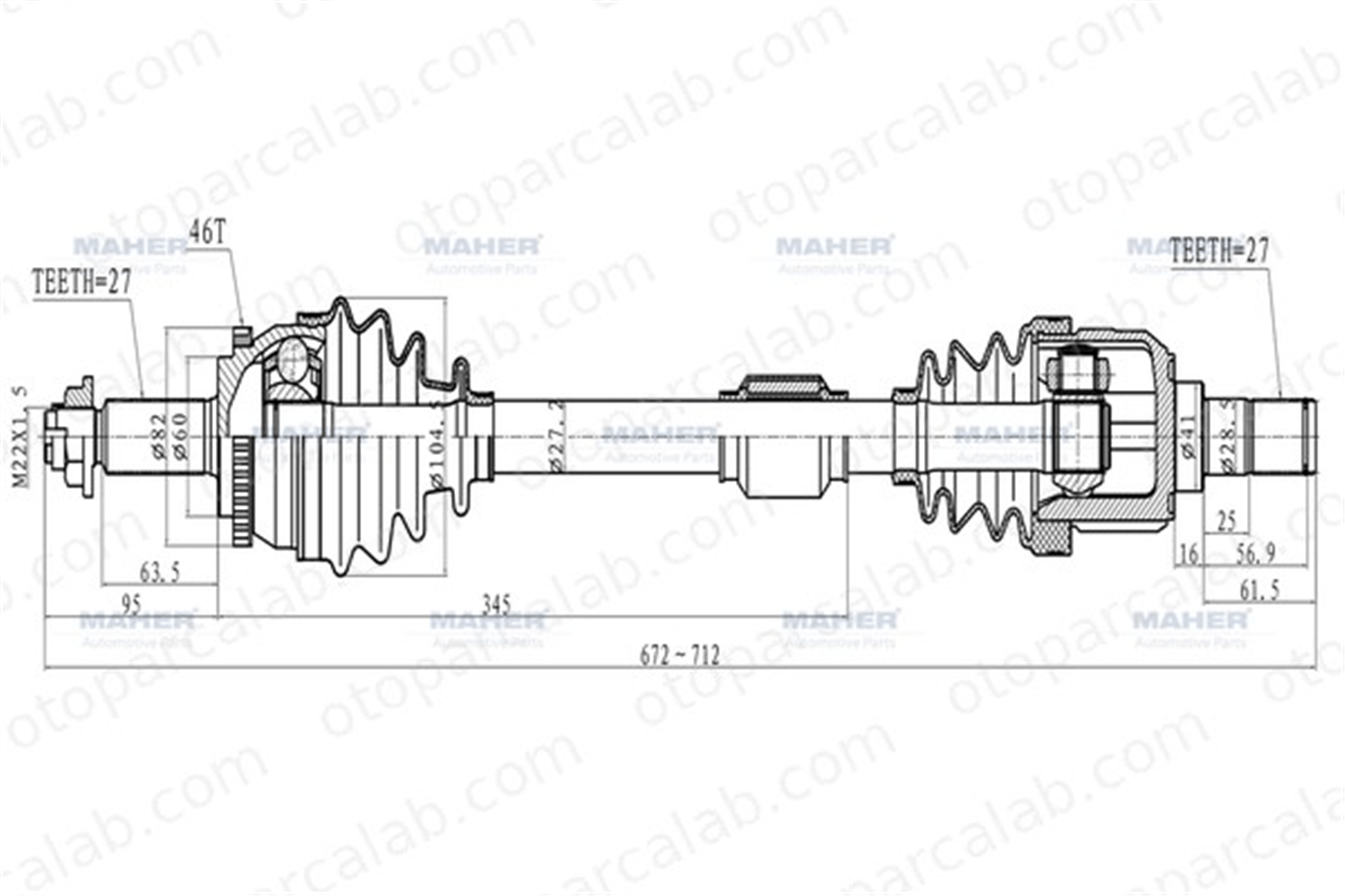 MAHER 02011 Aks Komple Ön Sol KIA VENGA HYUNDAI i30 Coupe 495001P200 49500A6000