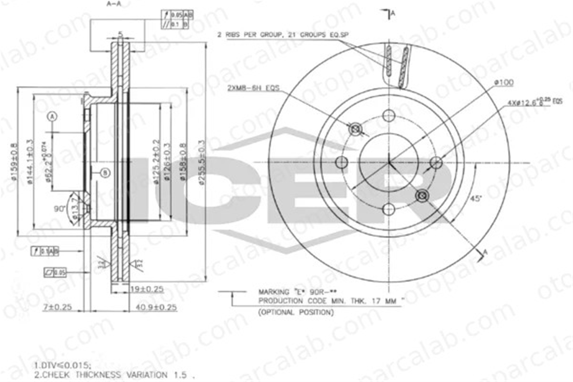MAHER 03691 Fren Disk Ayna Ön Sağ ve Sol HYUNDAI GETZ 517121C050