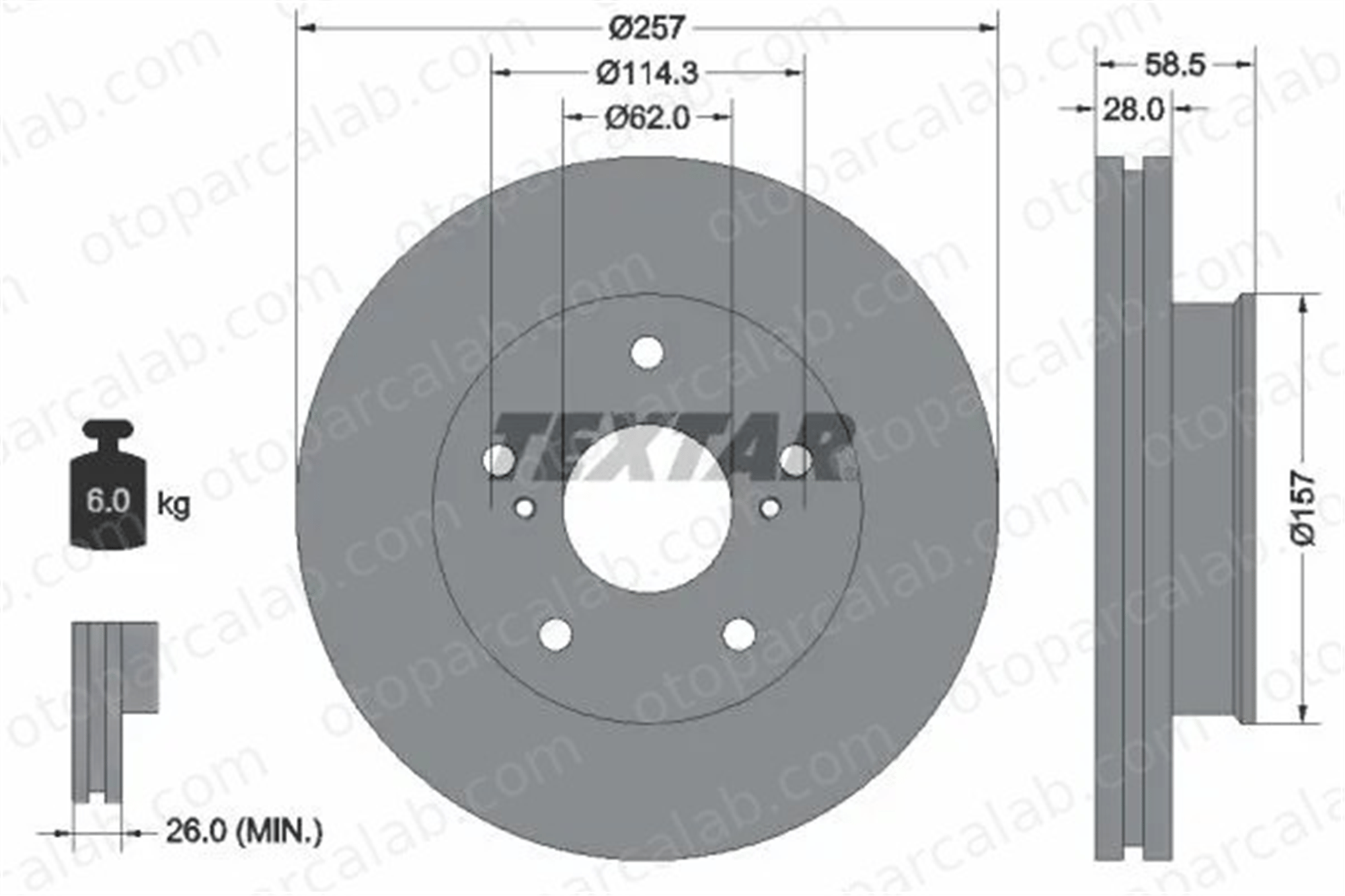 MAHER 03701 Fren Disk Ayna Ön Sağ ve Sol TOYOTA HILUX VII Pick-up 435120K010 435120K030