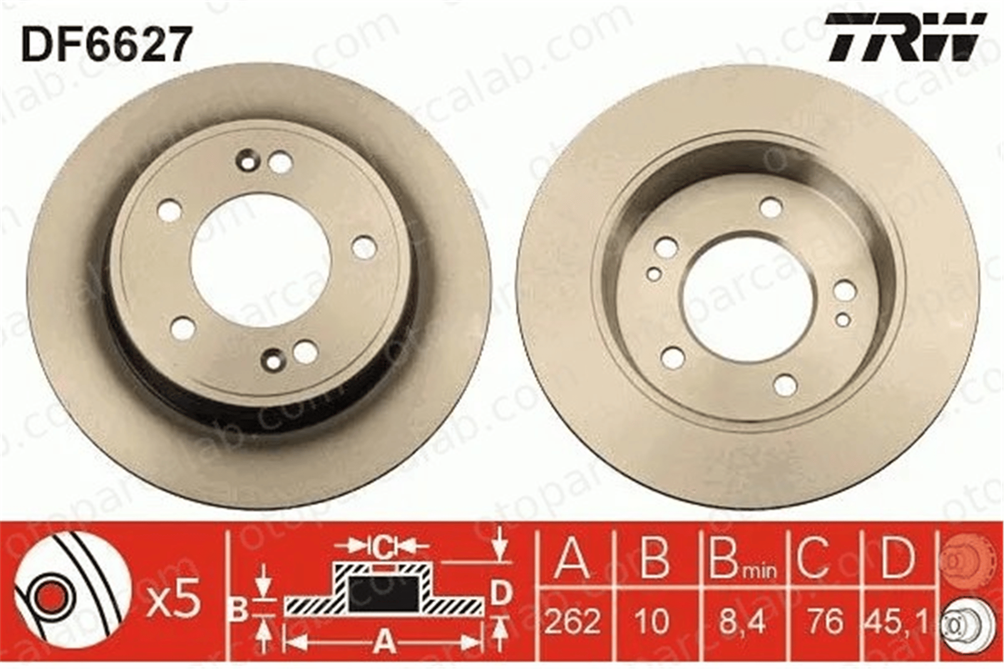 MAHER 03705 Fren Disk Ayna Arka Sağ ve Sol KIA CEE'D HYUNDAI i30 58411A6300 584113X300