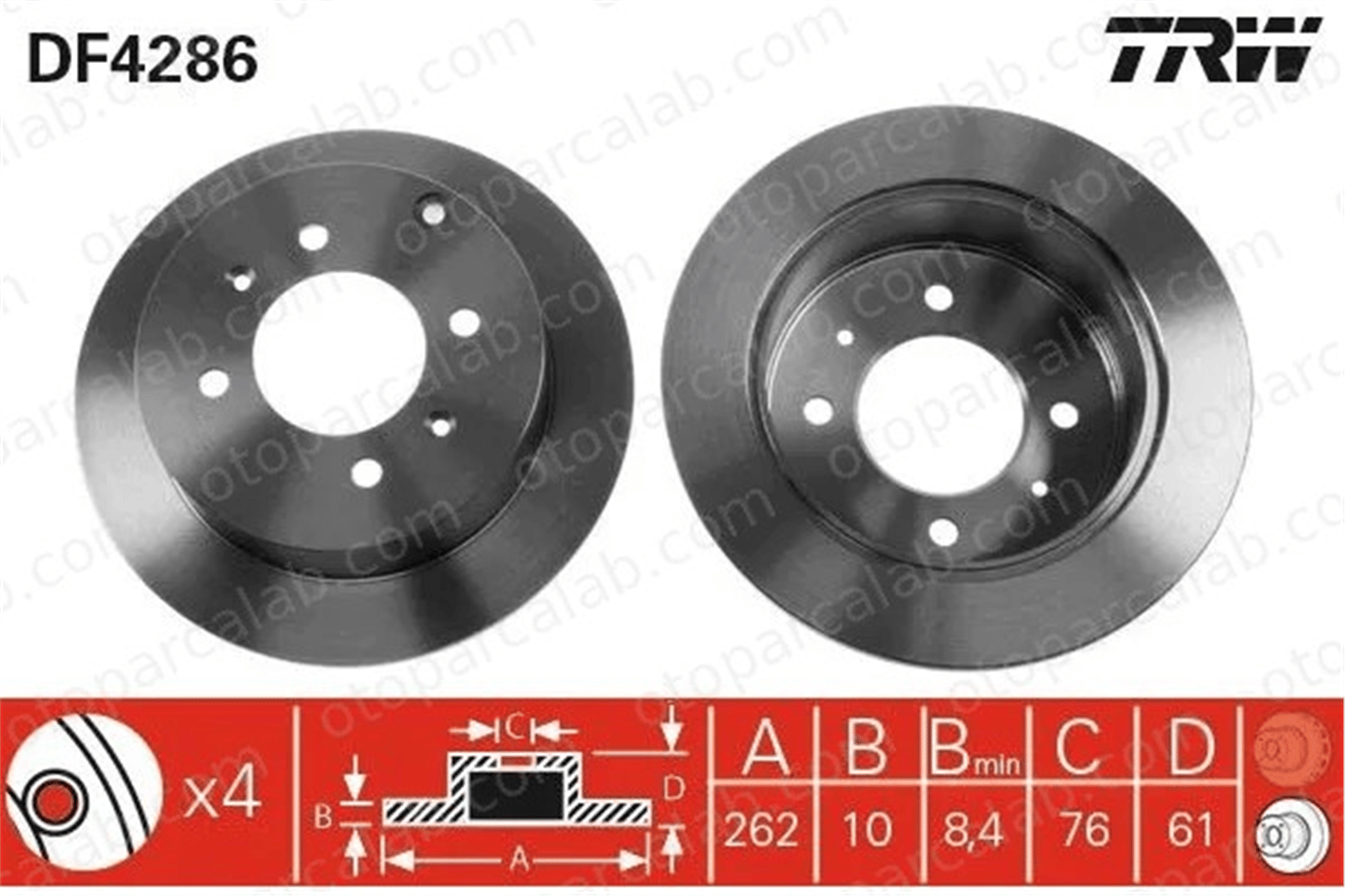 MAHER 03766 Fren Disk Ayna Arka Sağ ve Sol HYUNDAI MATRIX SONATA IV 5841138310 584113C000