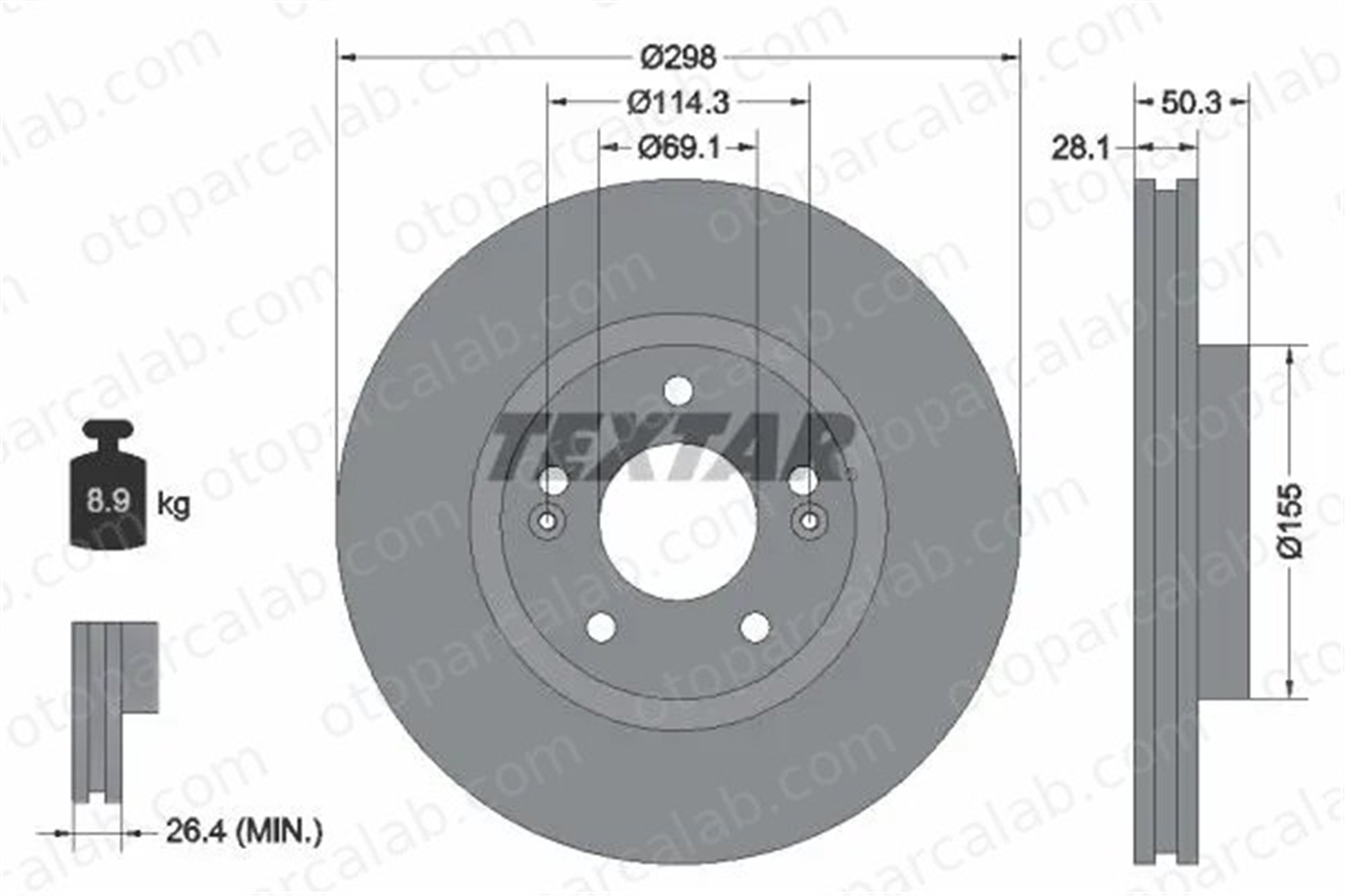 MAHER 03840 Fren Disk Ayna Ön Sağ ve Sol HYUNDAI SANTA FÉ II SANTA FÉ II Kasa/SUV 517122B000 517122P000