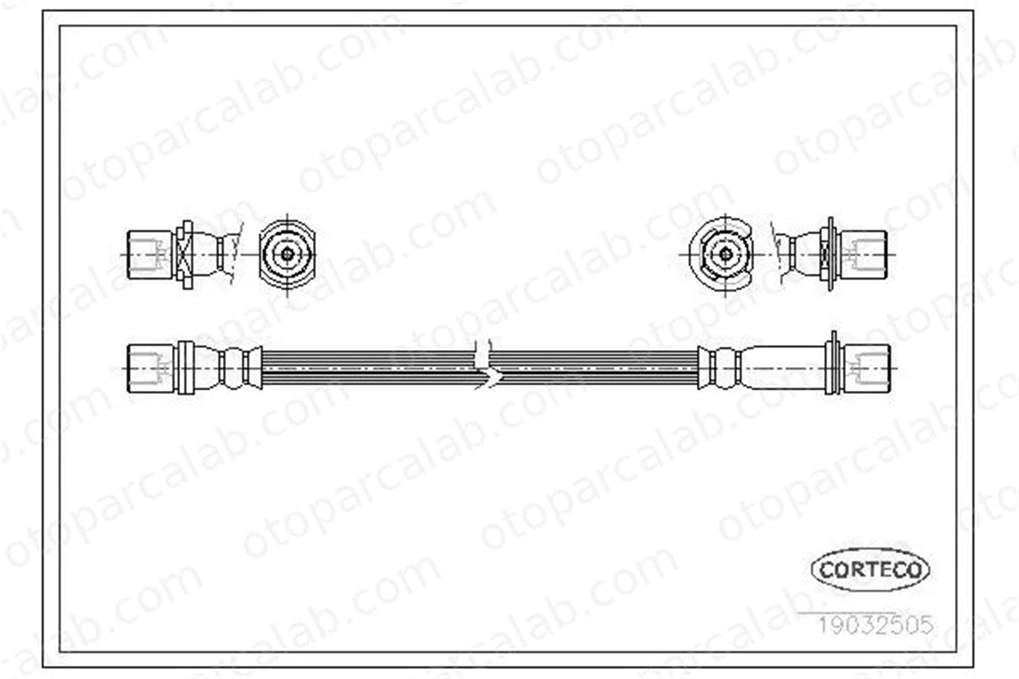 MAHER 03969 Fren Hortumu Ön Sağ veya Sol TOYOTA HILUX V Pick-up HILUX IV Pick-up 9094702383