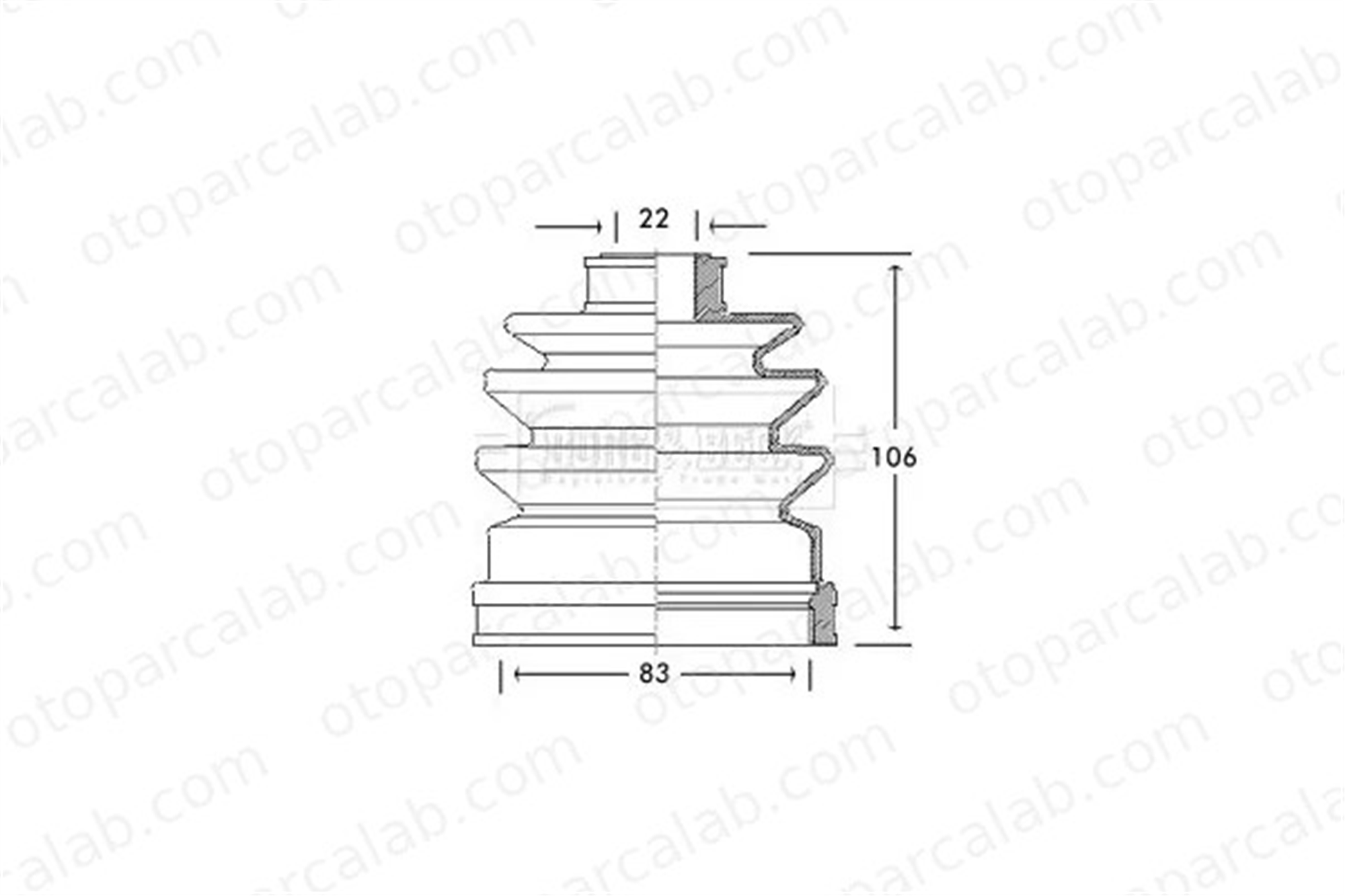 MAHER 09195 Aks Körüğü Ön İç Sağ veya Sol AUDI 80 B3 Sedan 80 B4 Sedan 3974101E90 C9GDA01E91