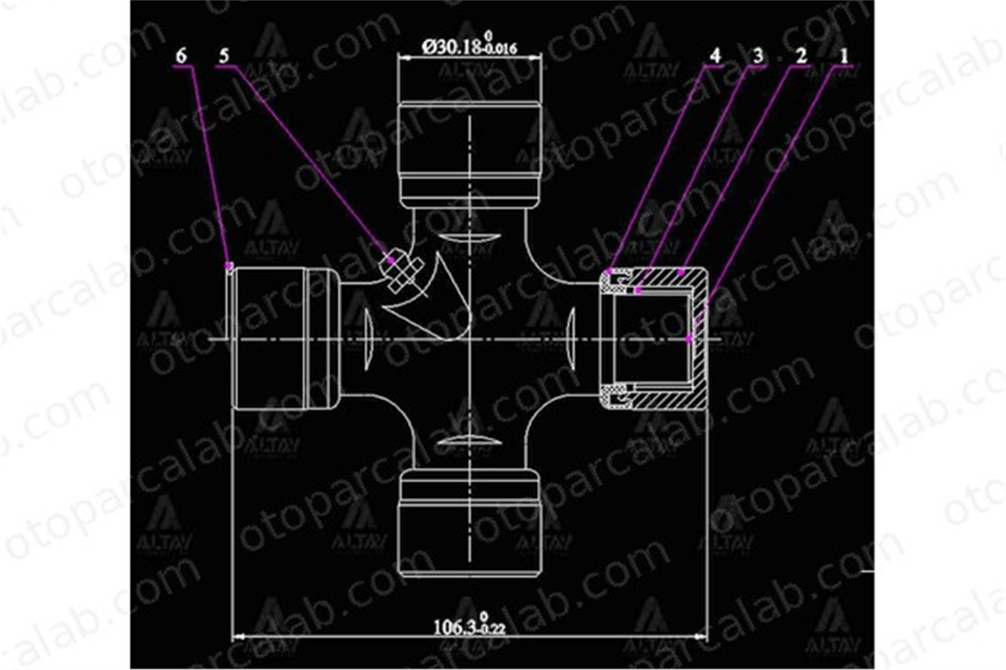 MAHER 10391 Mafsal İstavrozu IVECO DAILY III Platform şasi DAILY III Panelvan/Van GU2050 608921