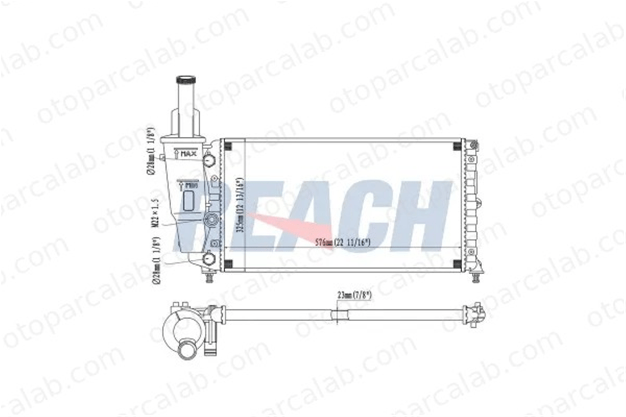 MAHER 10439 Su Radyatörü FIAT PUNTO PUNTO Cabrio 46407450 46430837