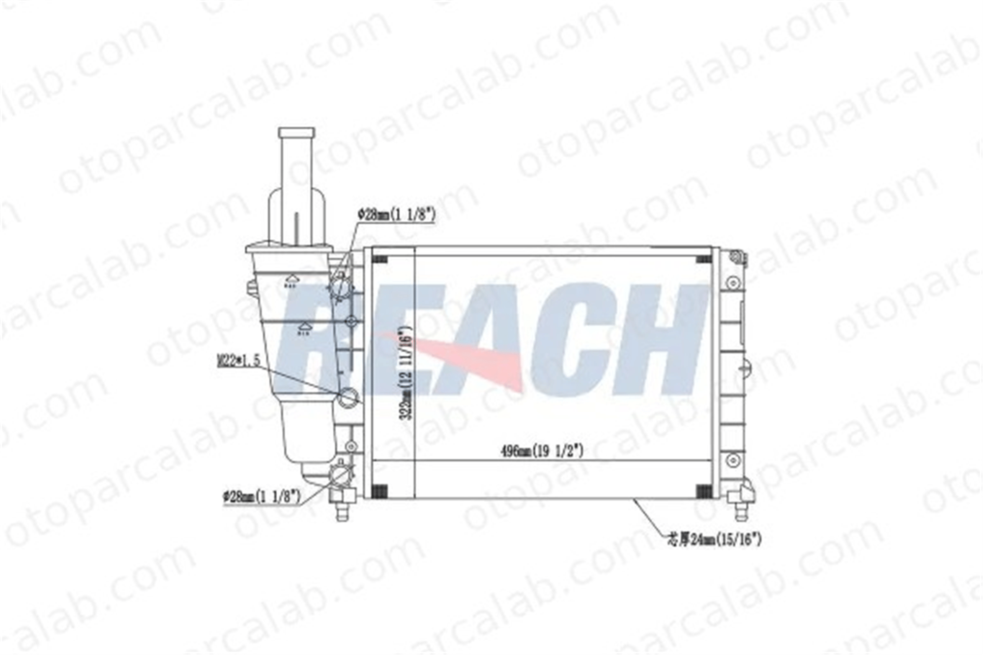 MAHER 10445 Su Radyatörü FIAT PUNTO PUNTO Cabrio 7745652 46407450