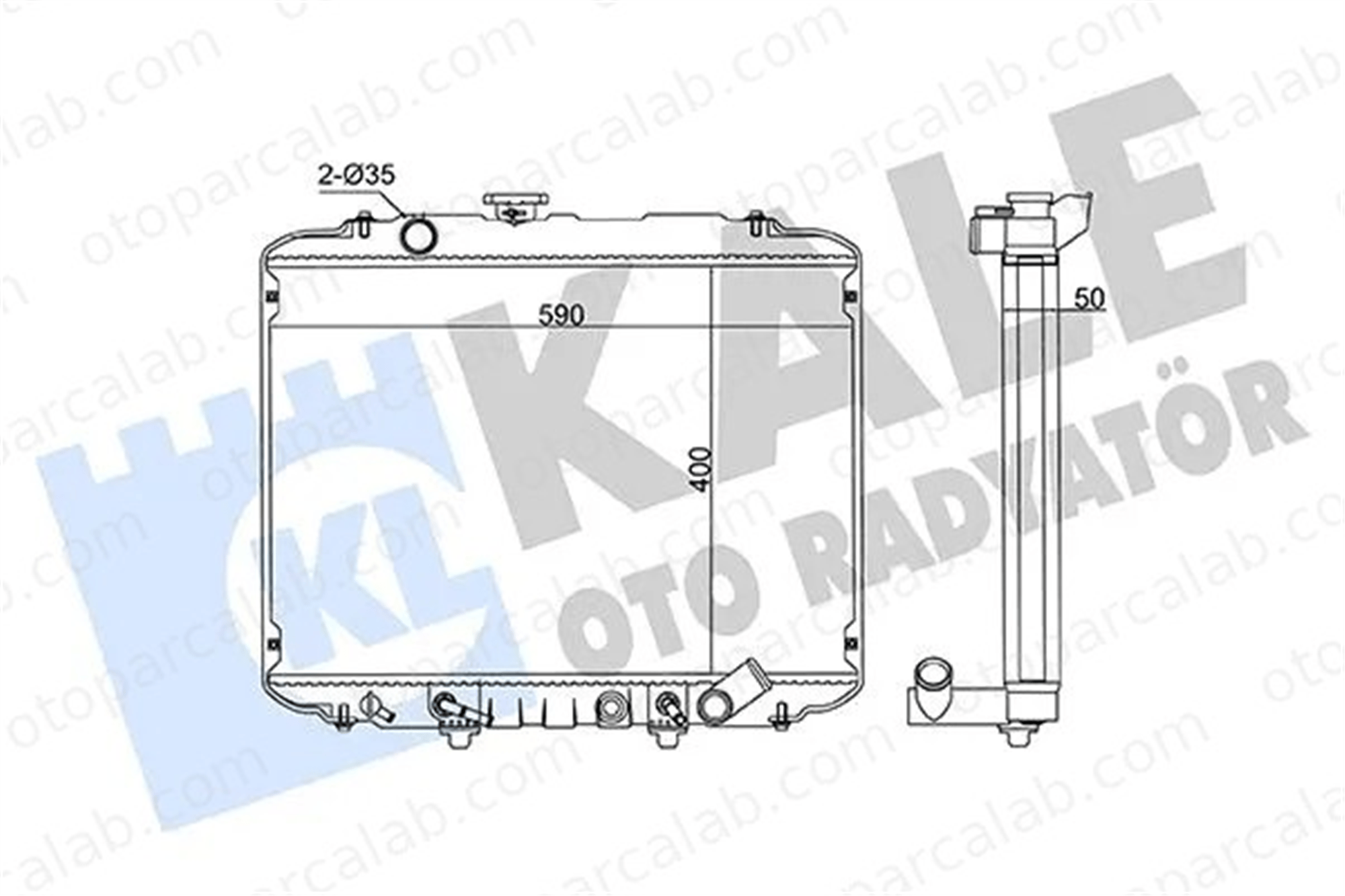 MAHER 10517 Su Radyatörü HYUNDAI H100 Minibüs/Otobüs H-1 / STAREX Minibüs/Otobüs 253004B100 253104B100