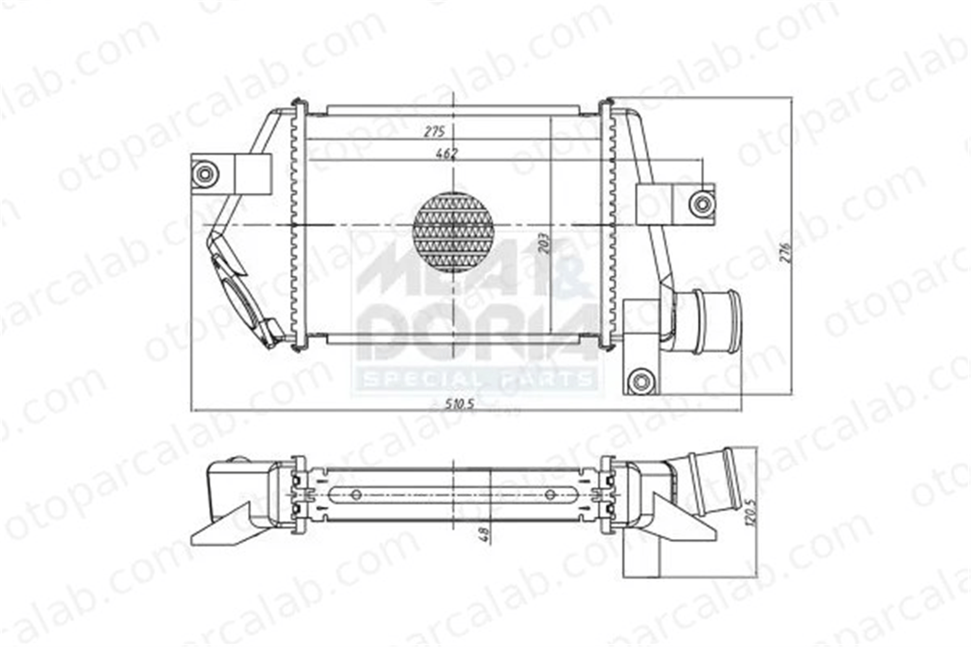 MAHER 10792 Turbo Radyatörü MITSUBISHI L200 / TRITON L200 / TRITON Platform şasi MN135001