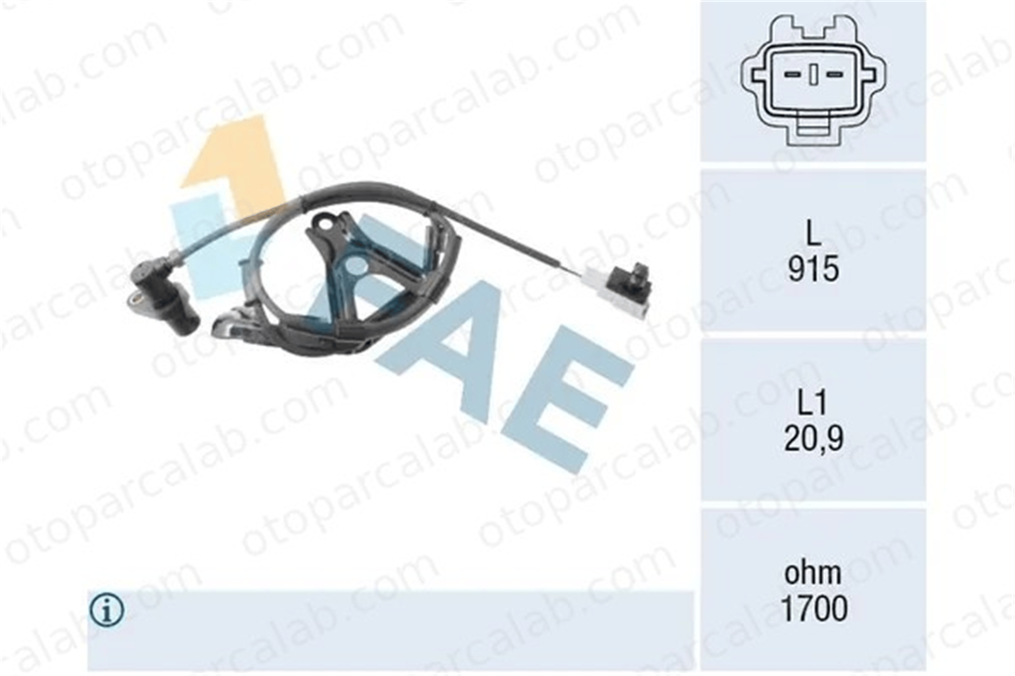 MAHER 12377 Abs Sensörü Ön Sol TOYOTA COROLLA COROLLA Station wagon 8954312040 8954302030